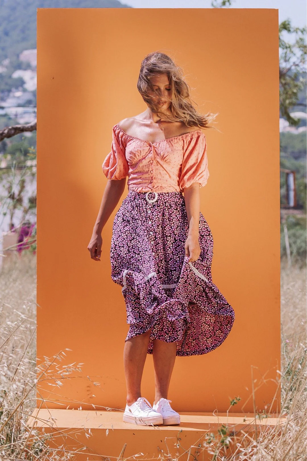 ISABELLA PURPLE & BLACK GYPSY SKIRT - Image 5