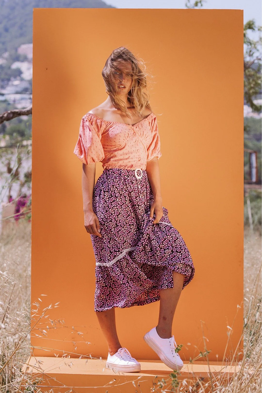 ISABELLA PURPLE & BLACK GYPSY SKIRT - Image 6