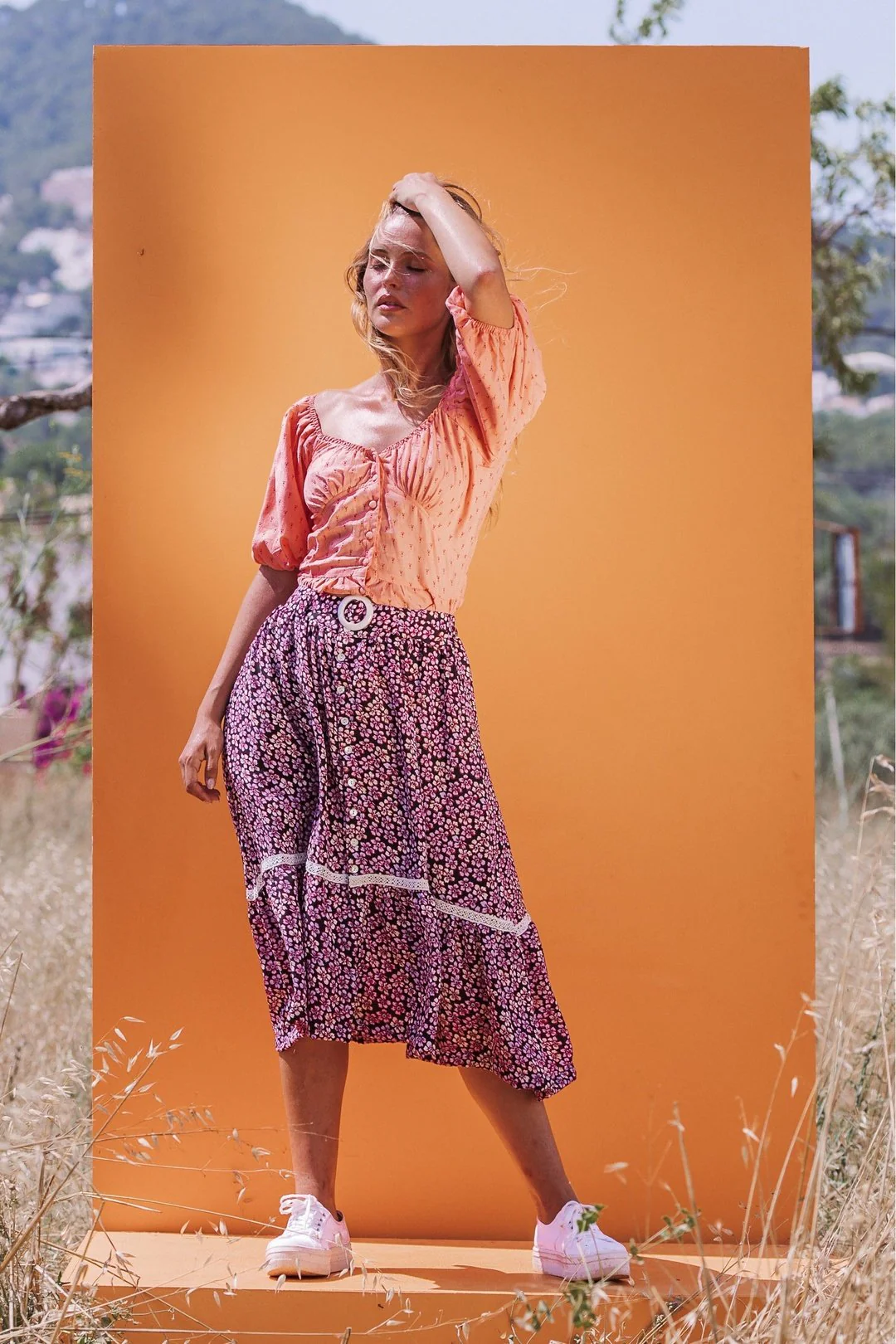ISABELLA PURPLE & BLACK GYPSY SKIRT - Image 7