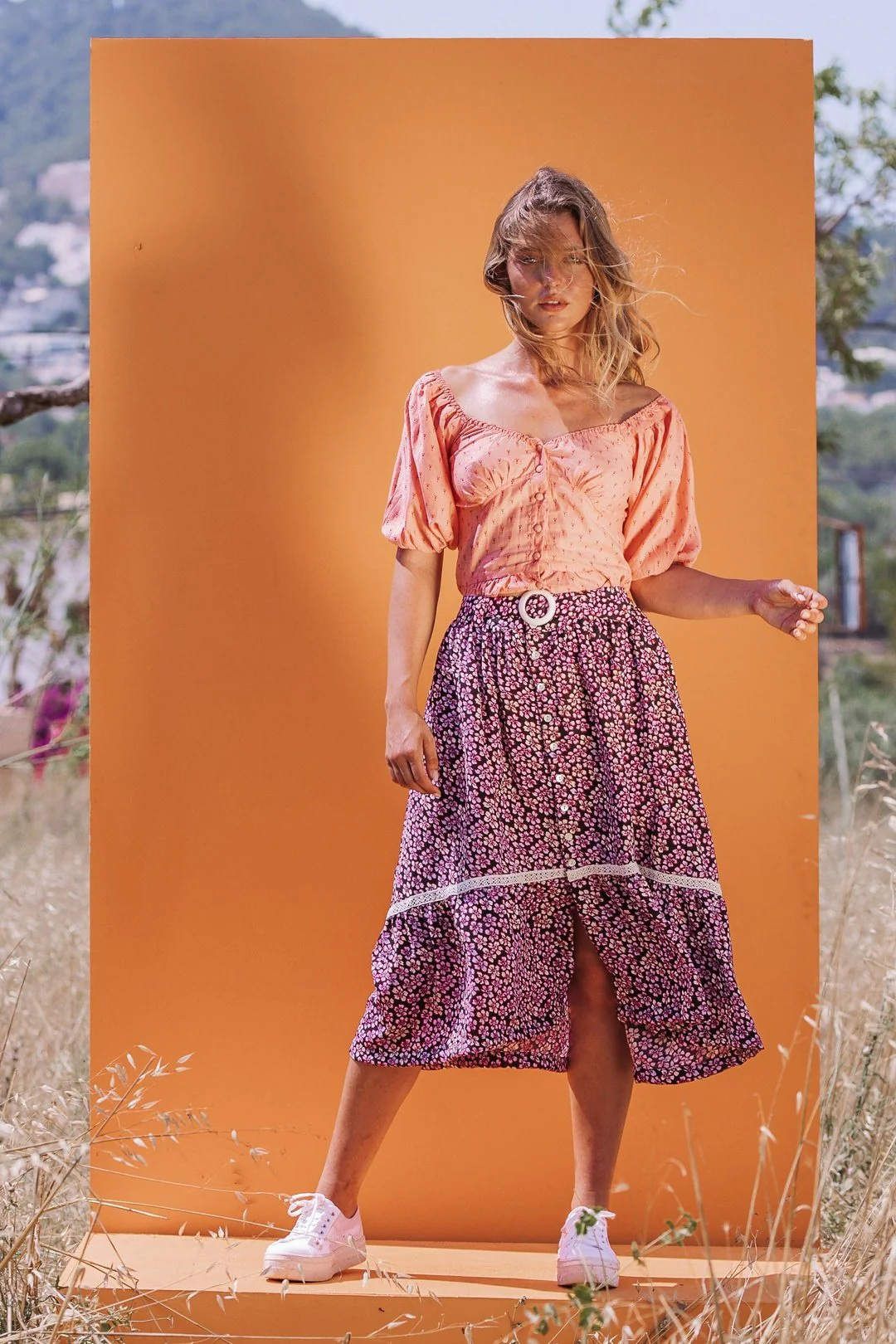 ISABELLA PURPLE & BLACK GYPSY SKIRT - Image 8
