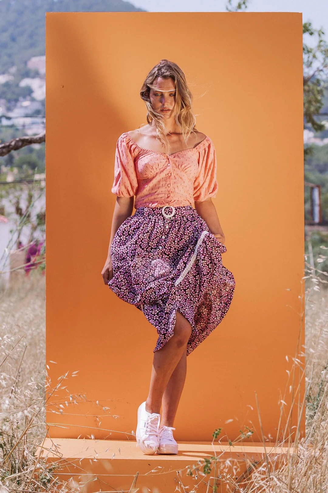 ISABELLA PURPLE & BLACK GYPSY SKIRT - Image 9