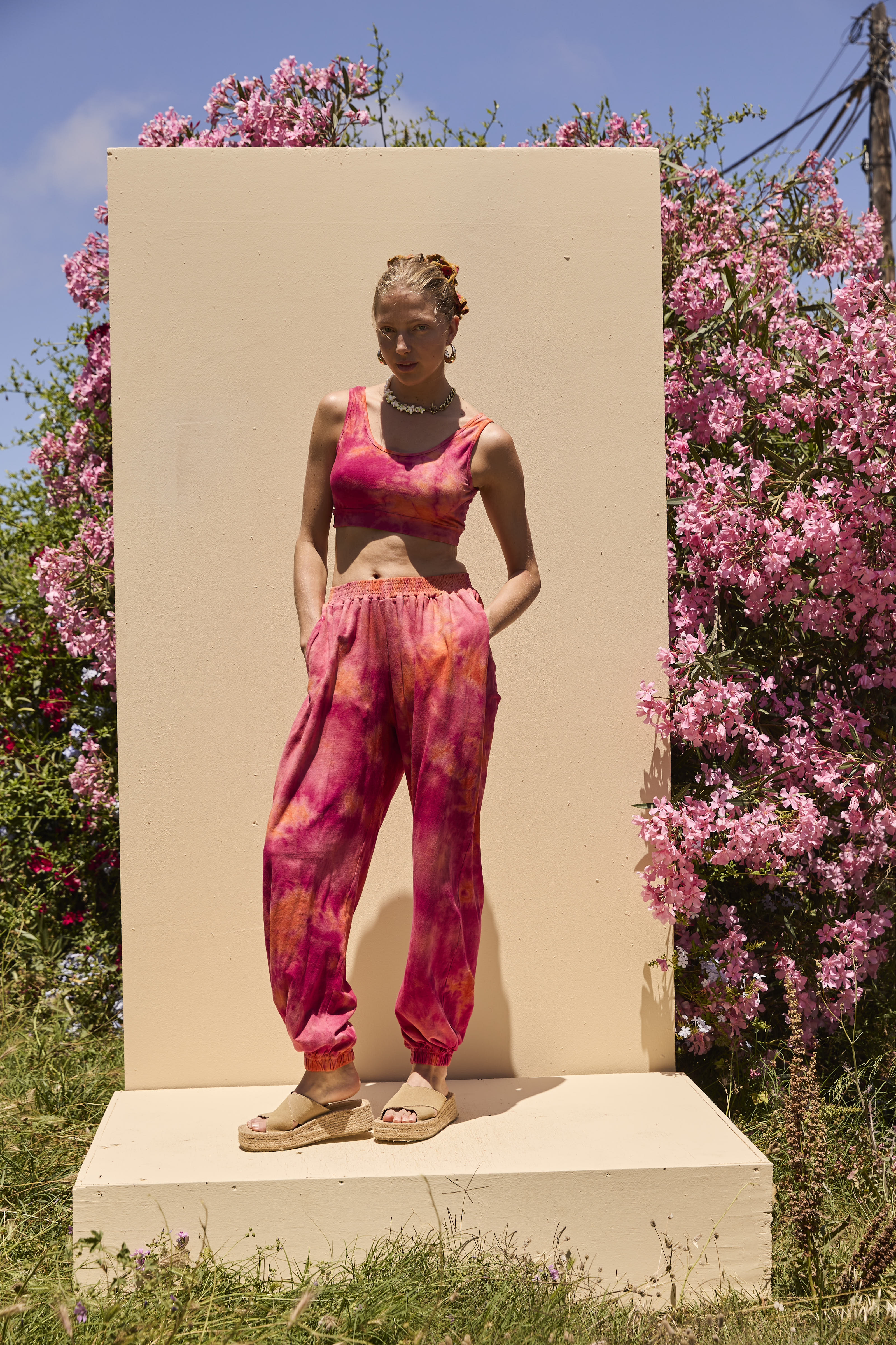 JAM Tiedye Joggers - Pink - Image 5