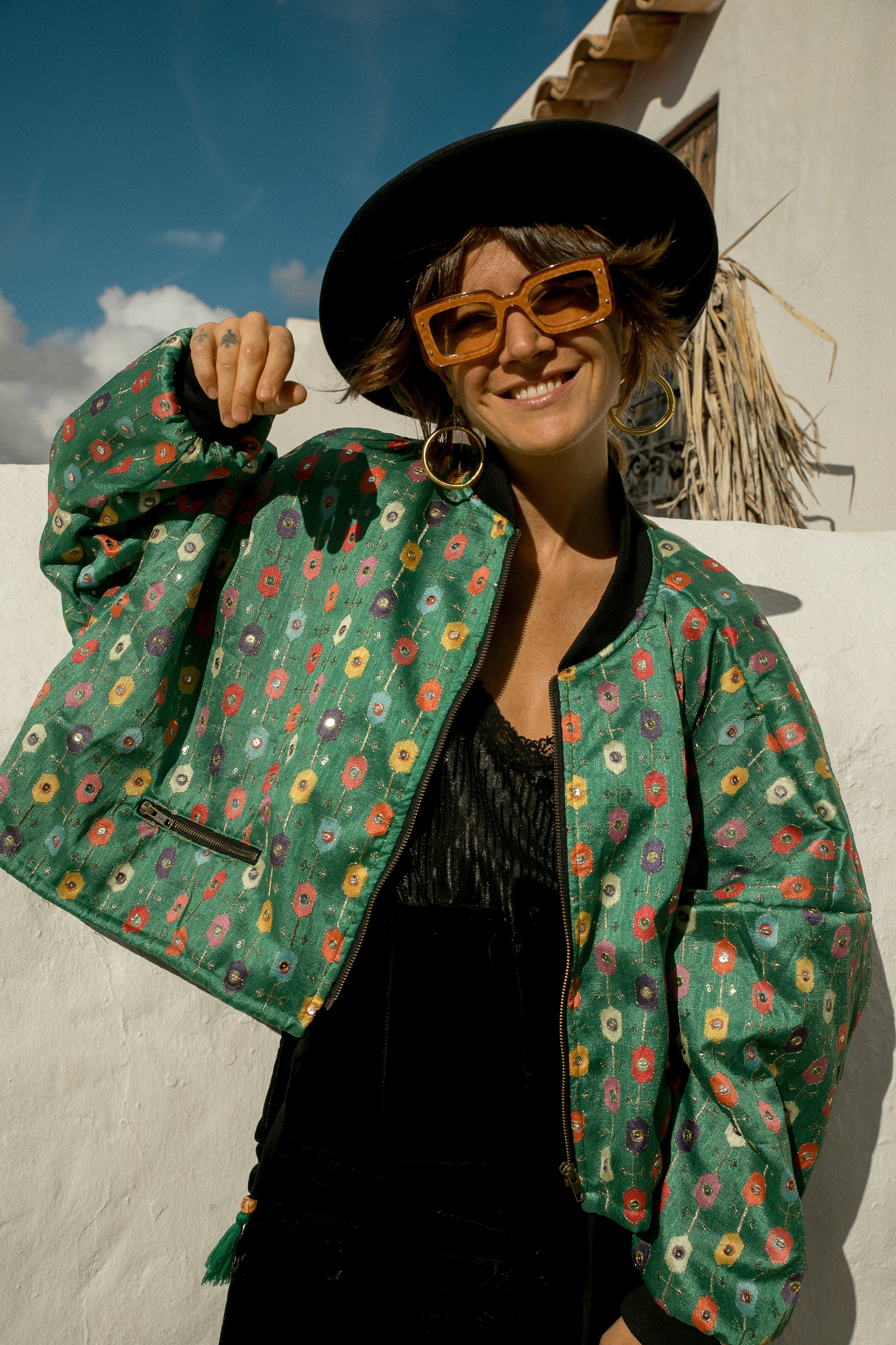 JANA Bomber - Green Rainbow Mirror - Image 4