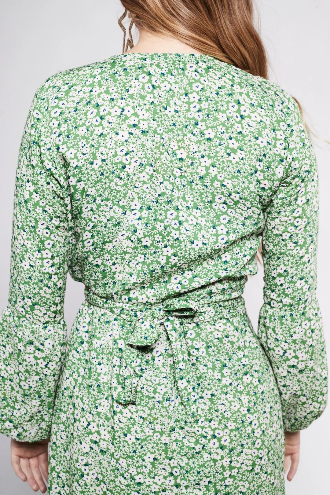 KALANI green floral wrap dress - Image 6