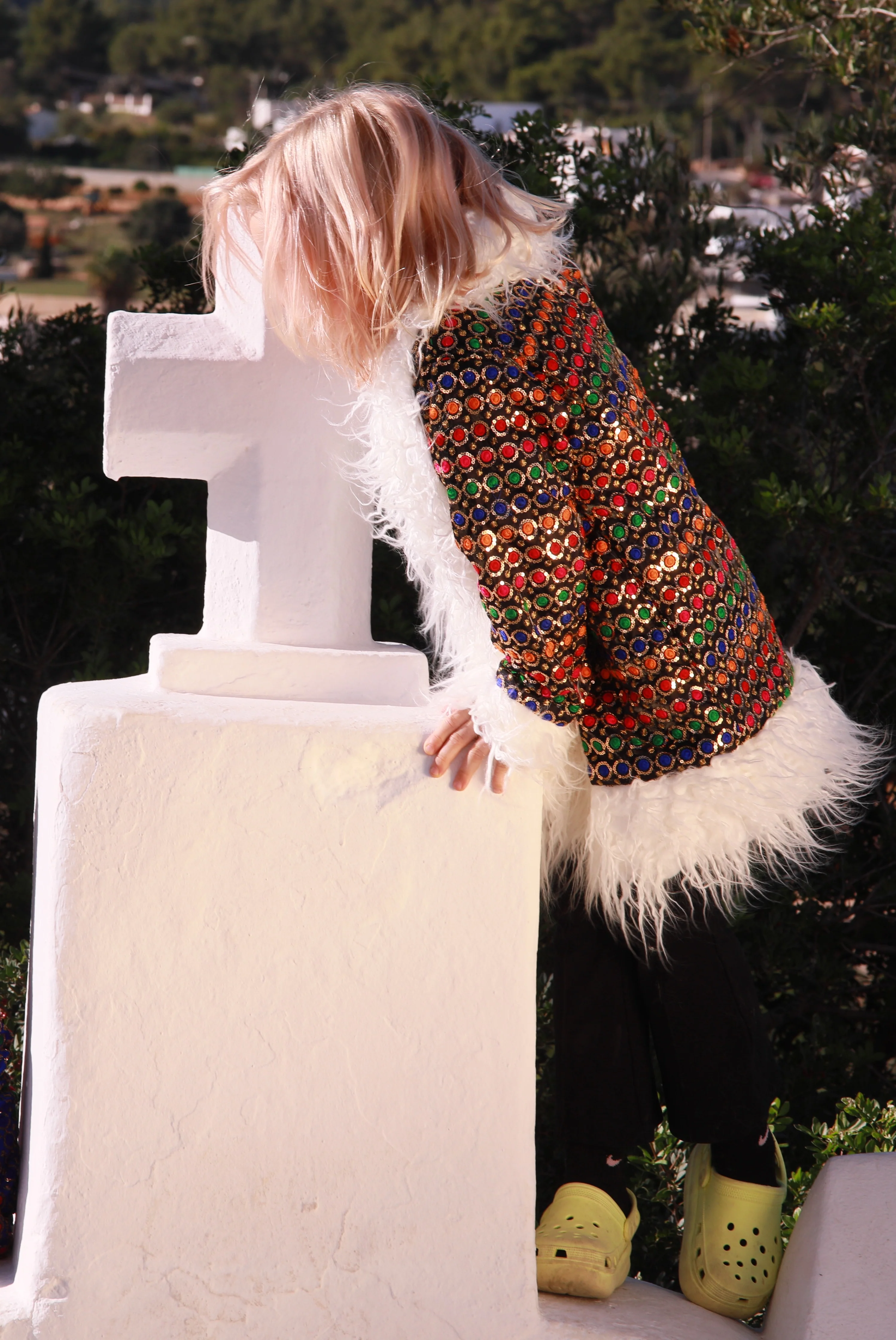 Kids Afgahn Penny Lane coat - Black Rainbow - Image 3