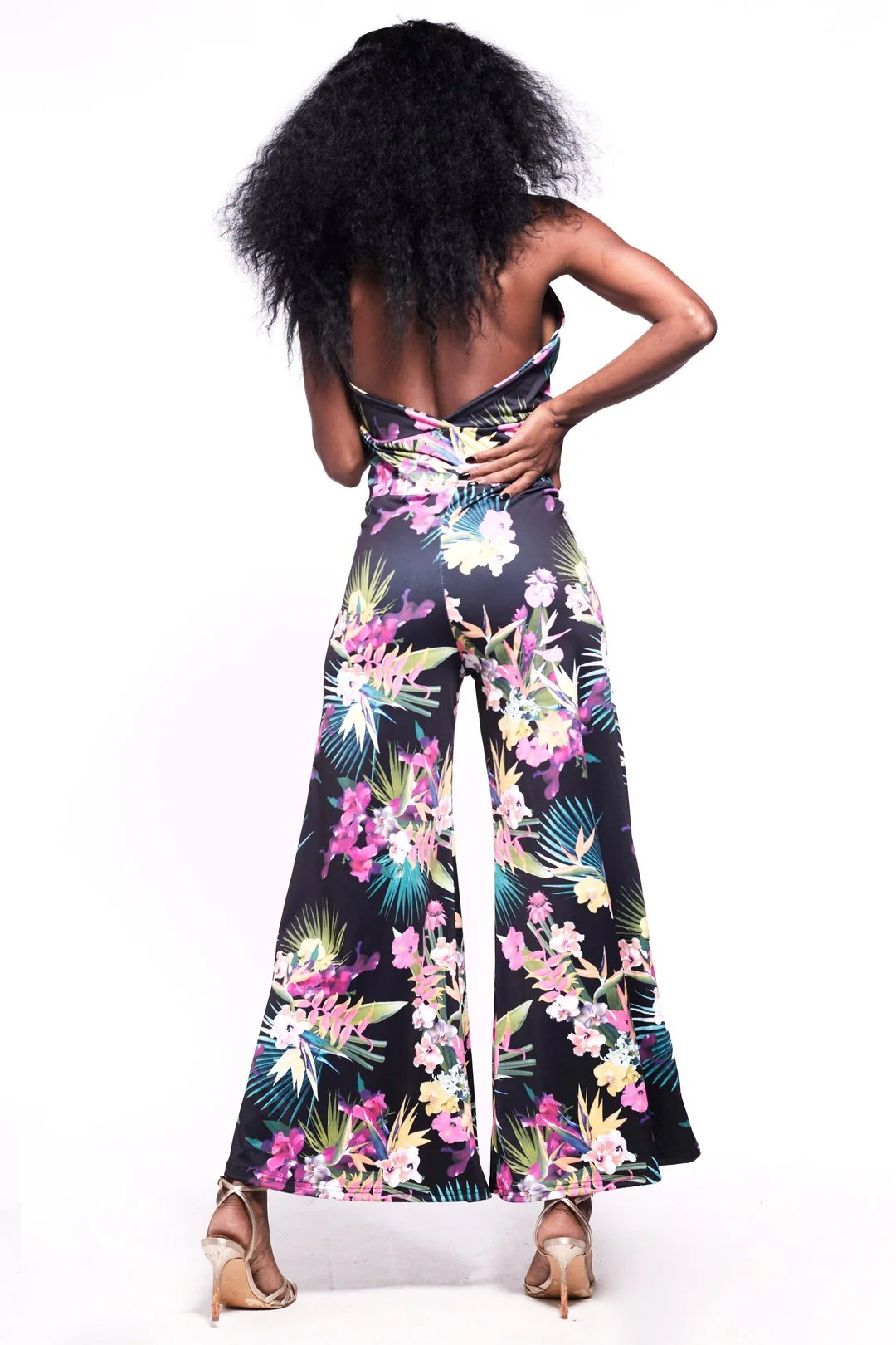 LARA Jumpsuit - Black Birds of Paradise - Image 4