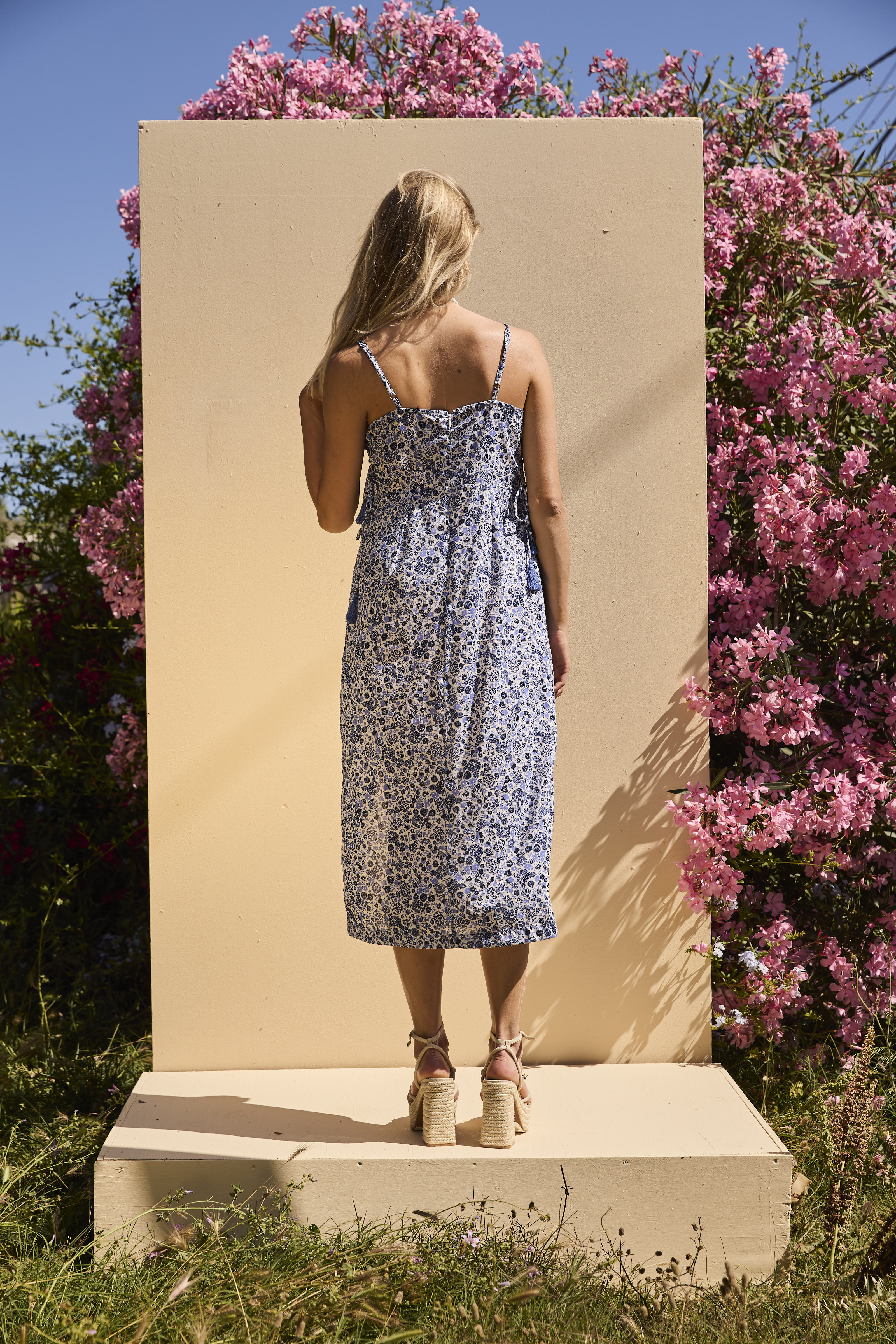 LENI long dress - Blue Flowers - Image 4