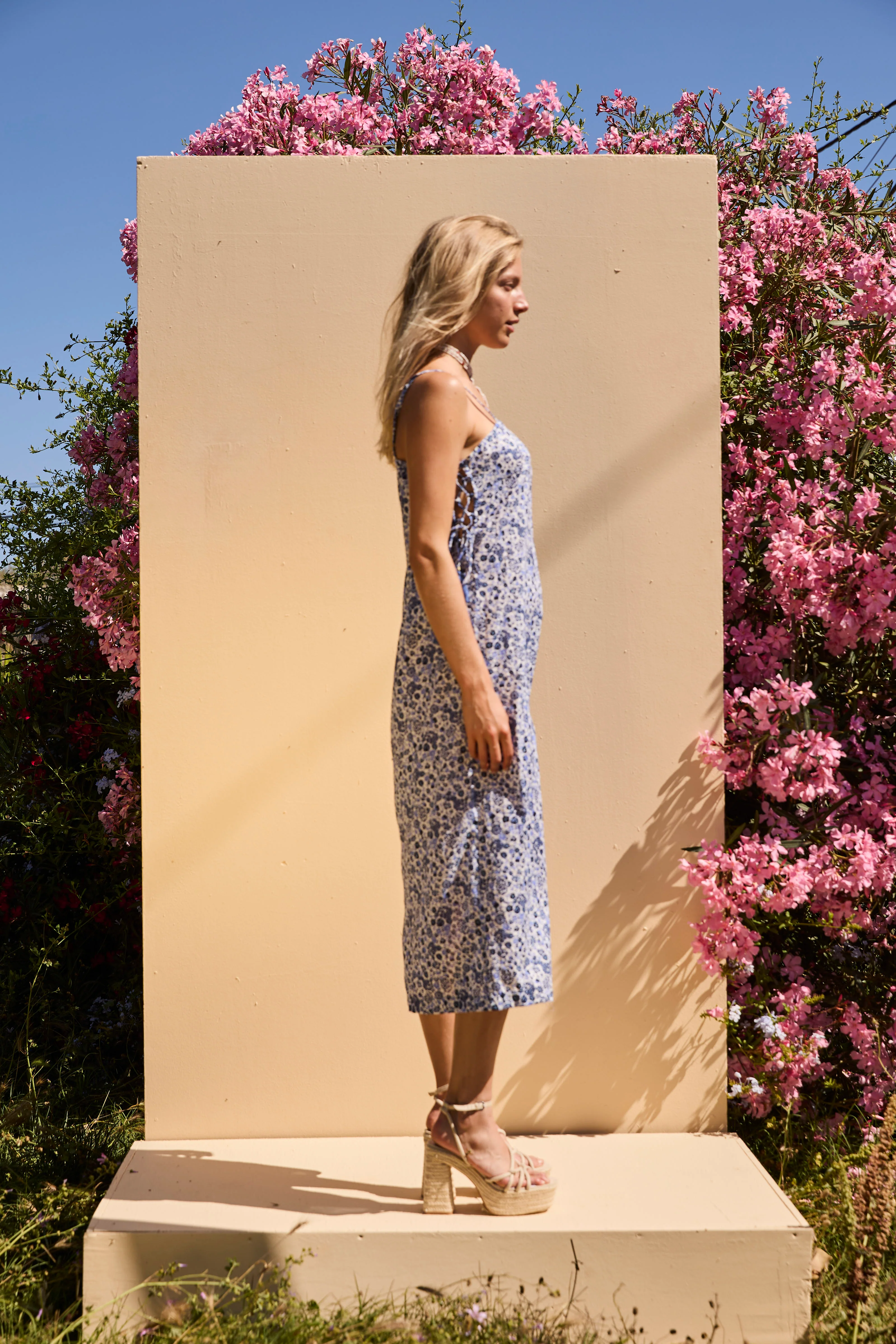 LENI long dress - Blue Flowers - Image 8