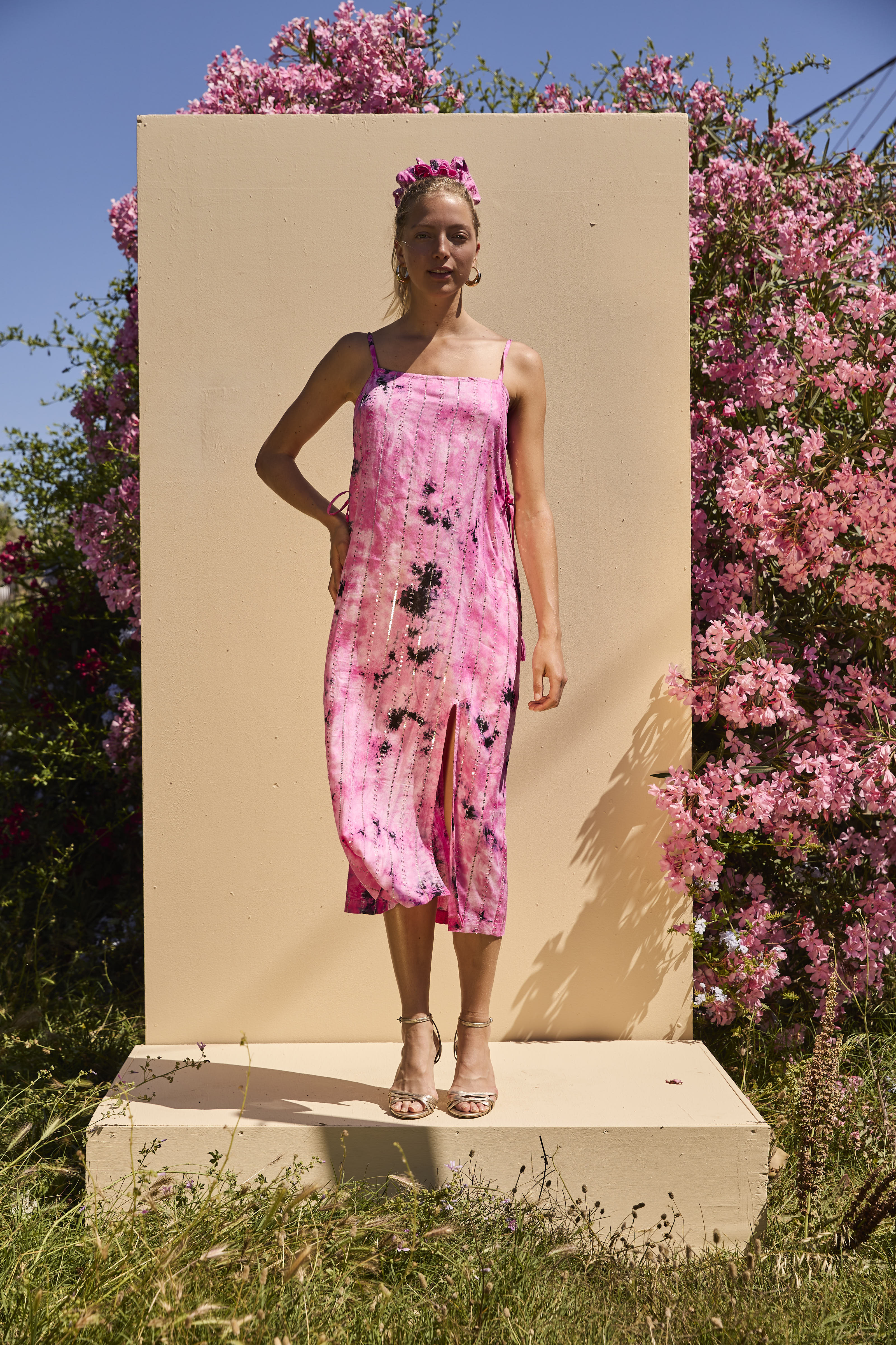 LENI long dress - Pink Tyedye - Image 4