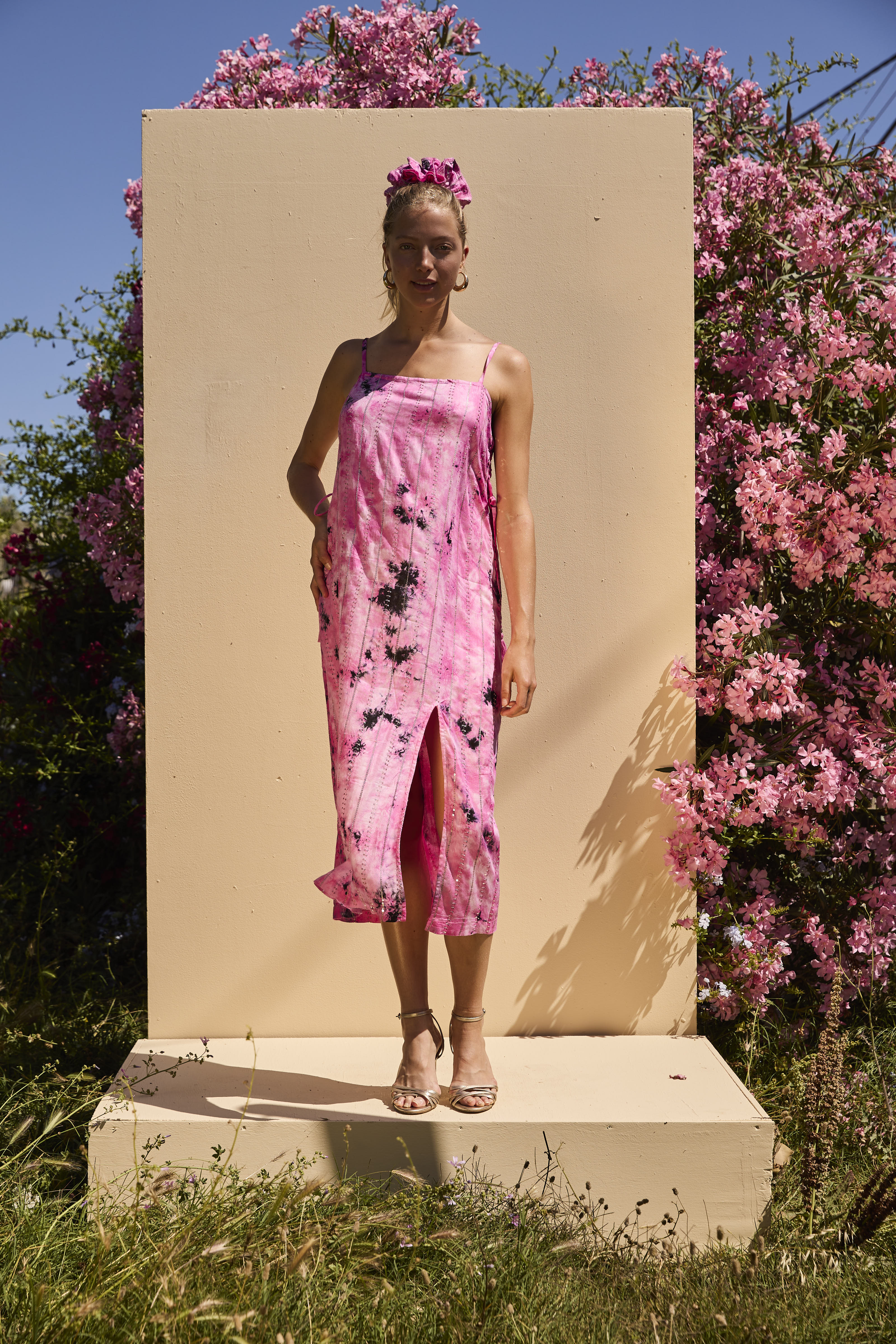 LENI long dress - Pink Tyedye - Image 5