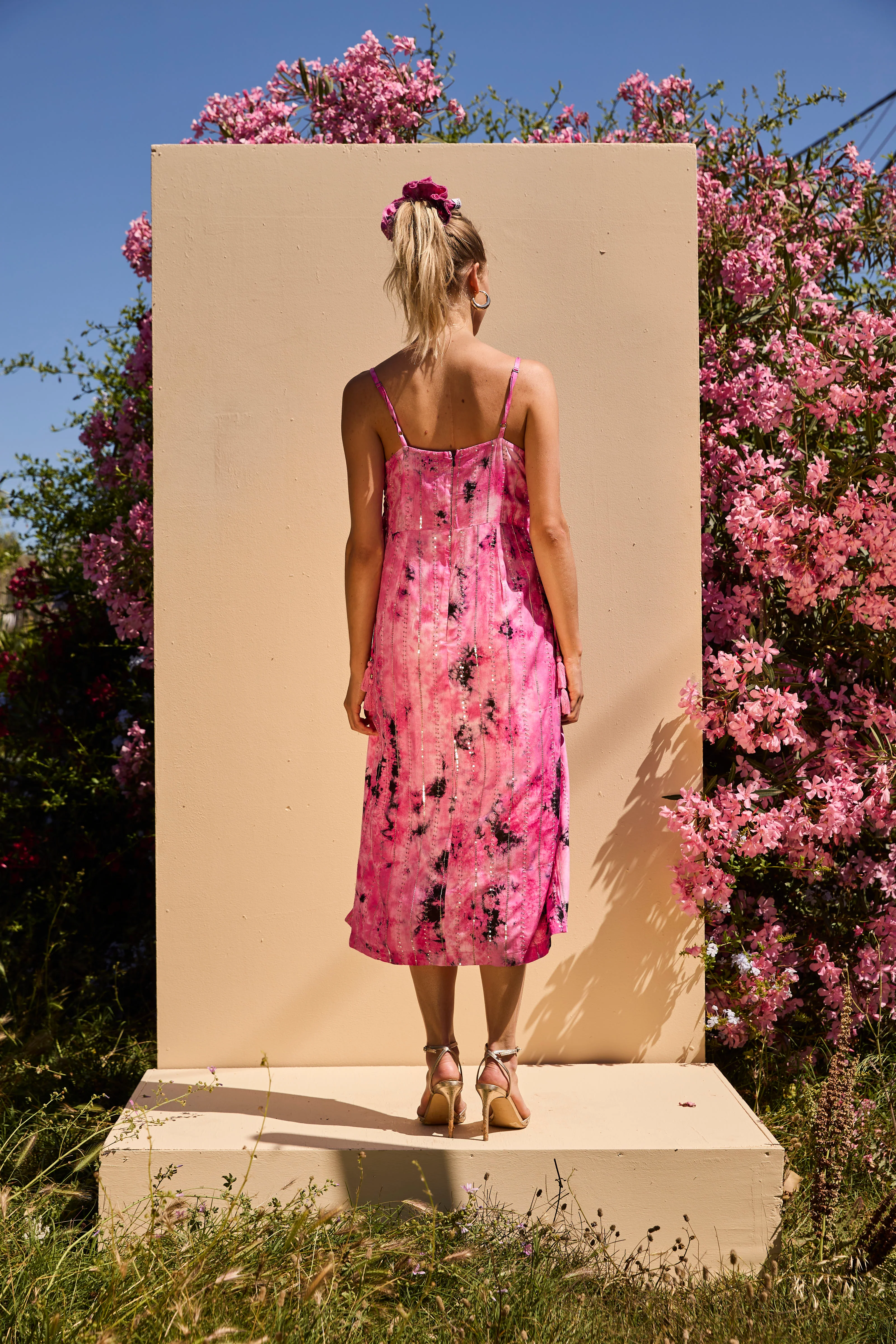 LENI long dress - Pink Tyedye - Image 8