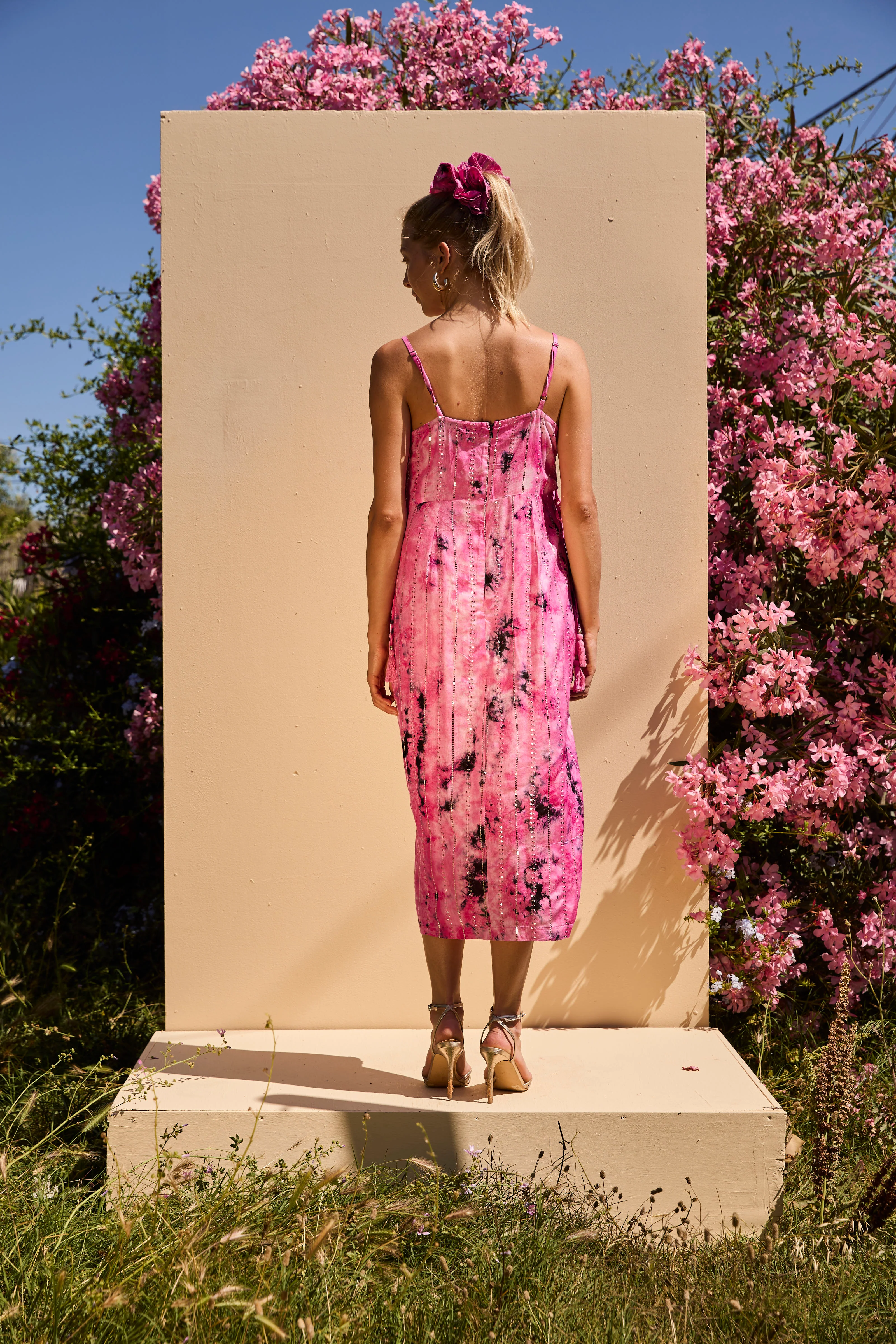 LENI long dress - Pink Tyedye - Image 9
