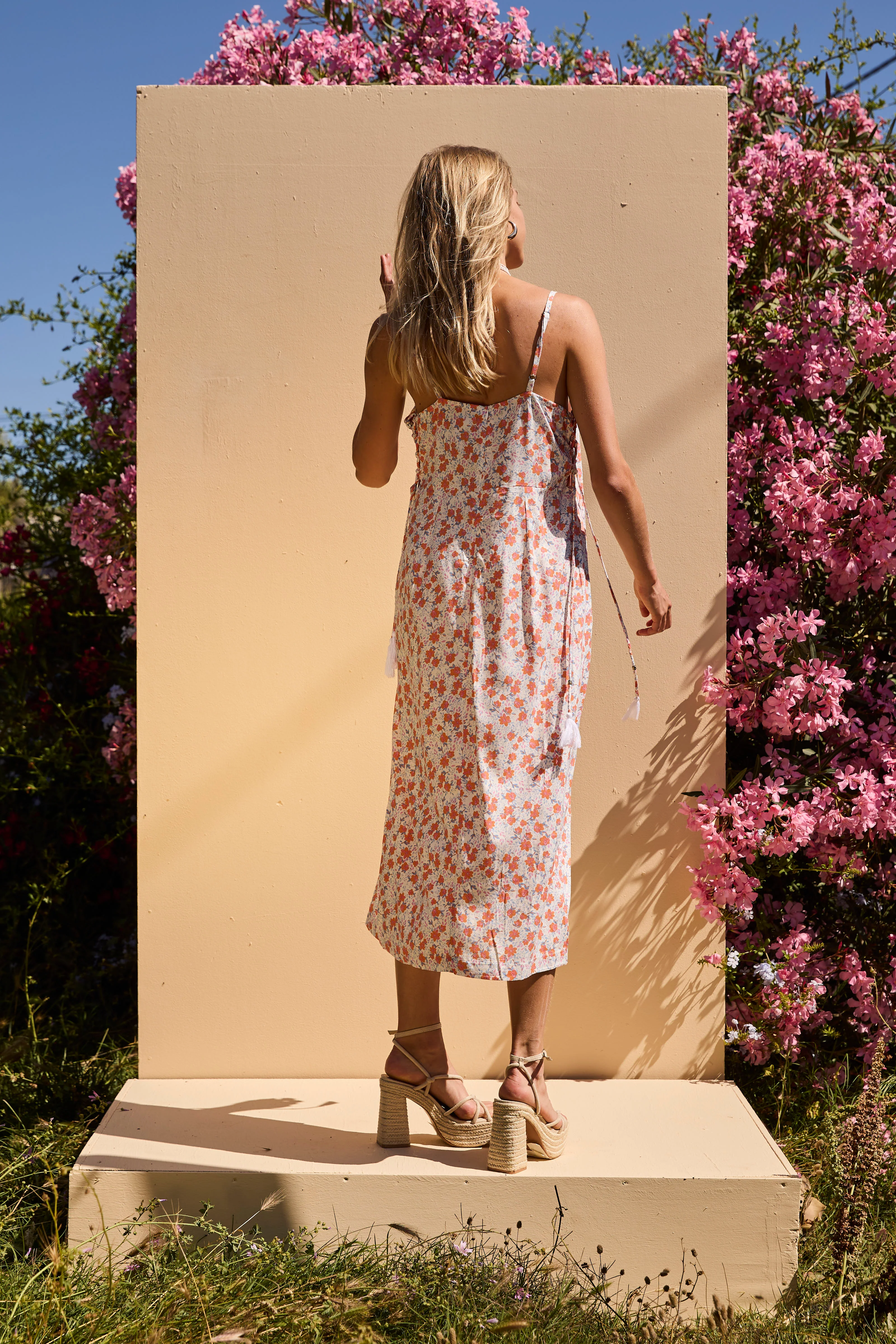 LENI long dress - White floral - Image 2