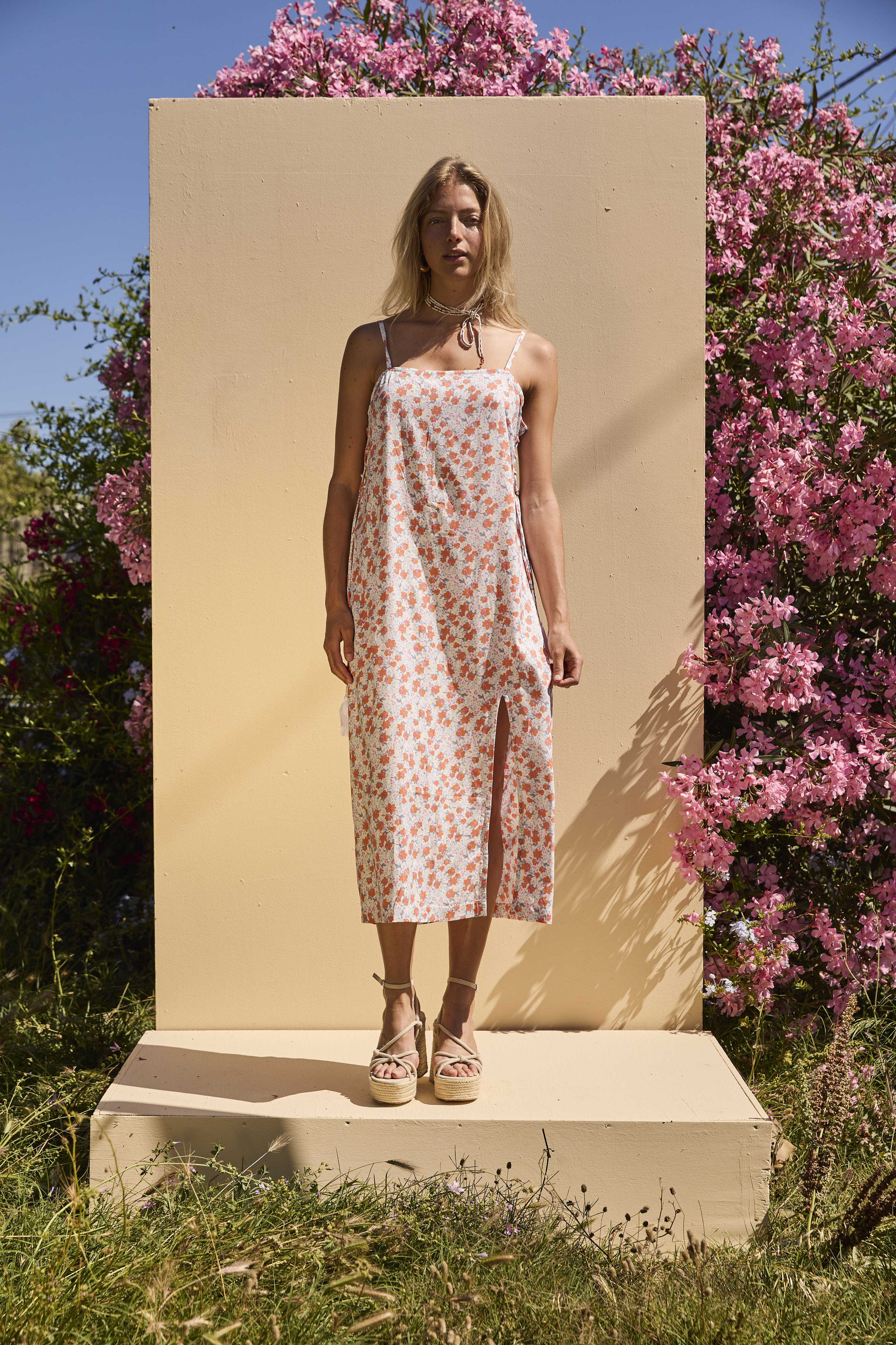 LENI long dress - White floral - Image 4