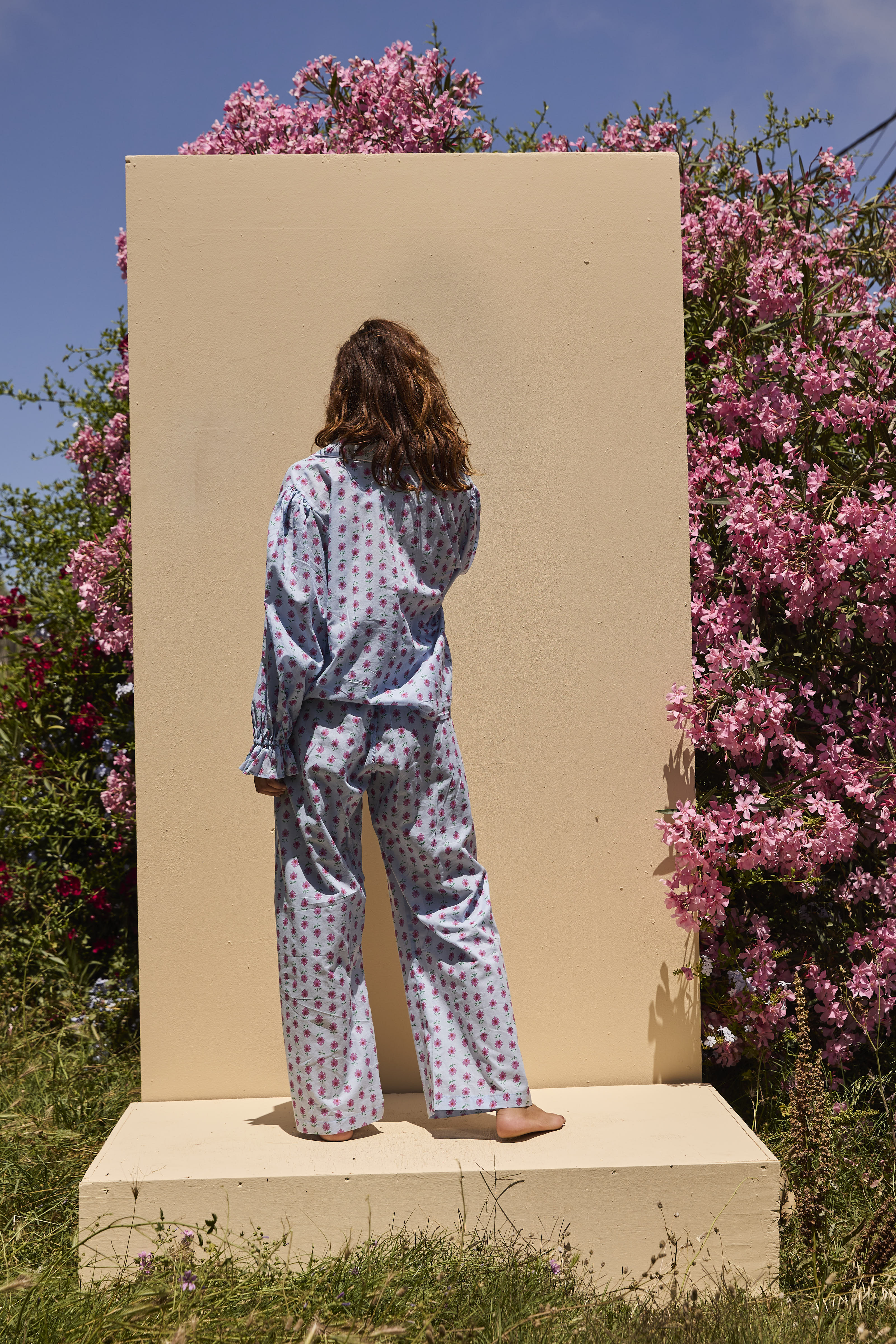 Long Sleeve set - Blue flower - Image 3