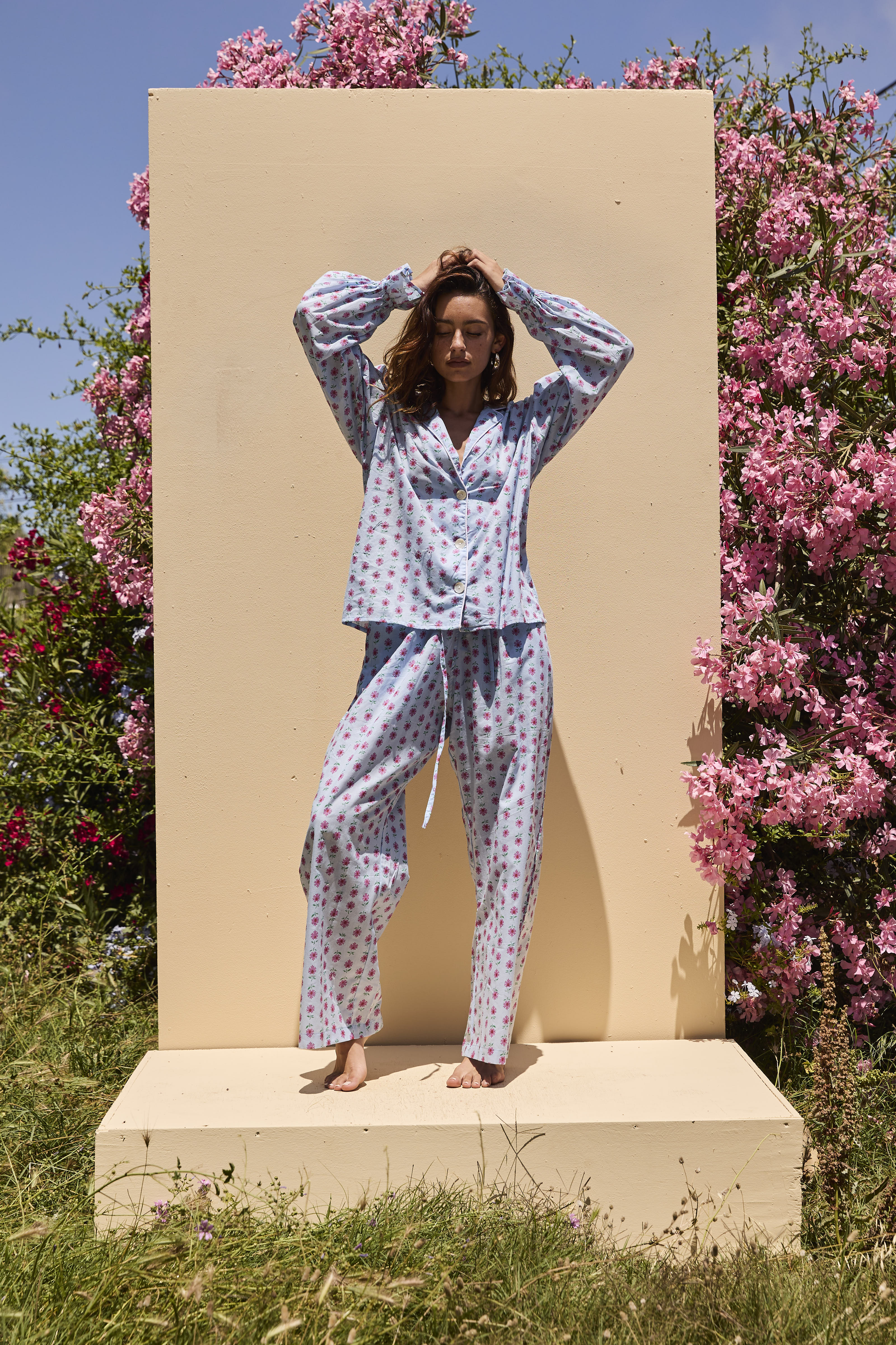 Long Sleeve set - Blue flower - Image 4