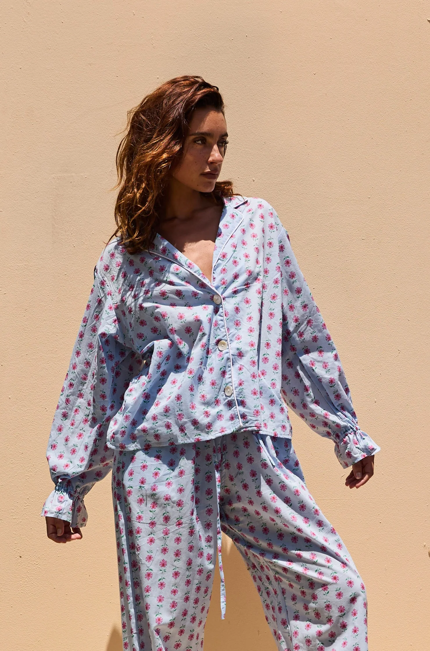 Long Sleeve set - Blue flower - Image 5