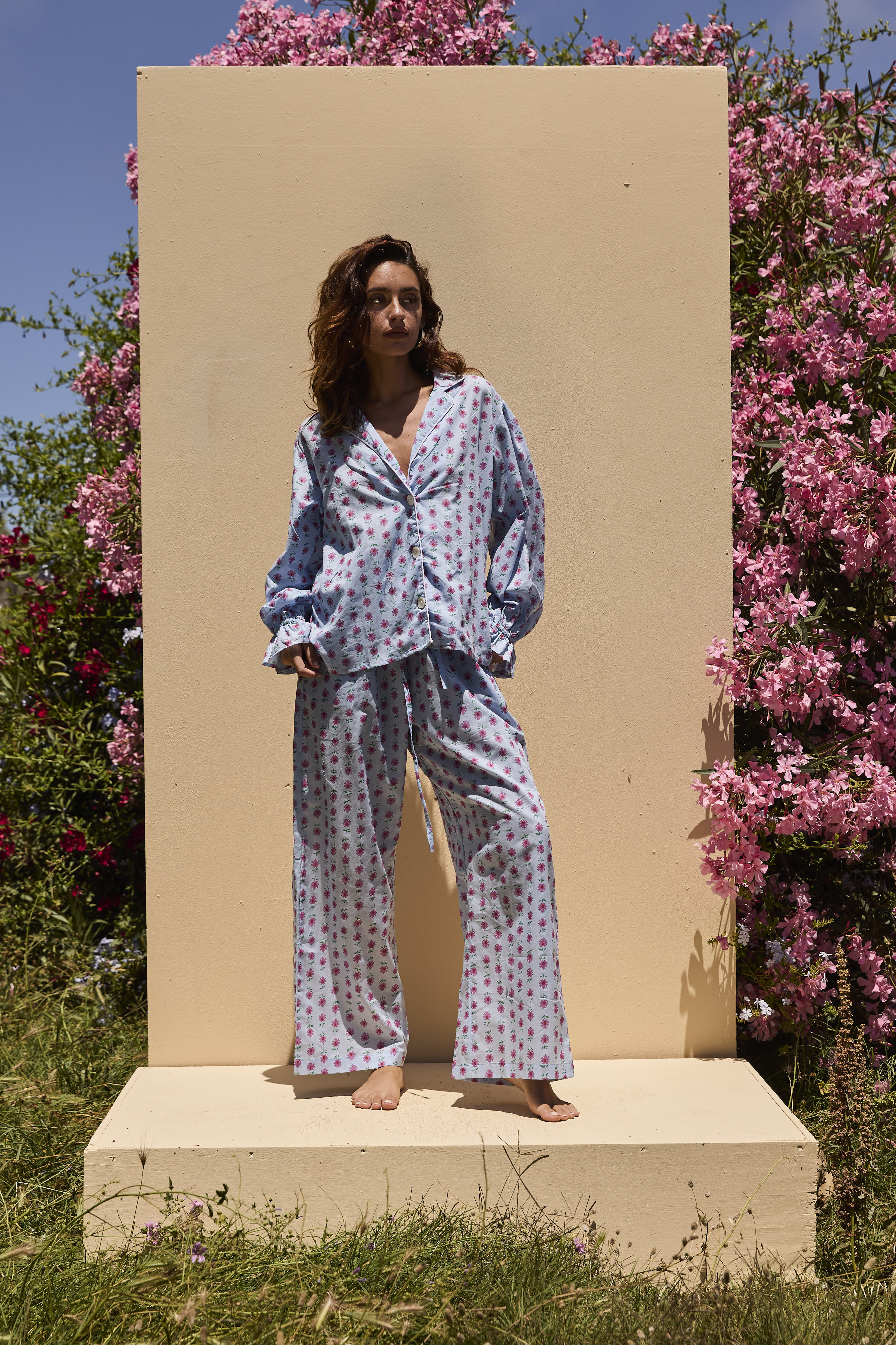 Long Sleeve set - Blue flower - Image 6