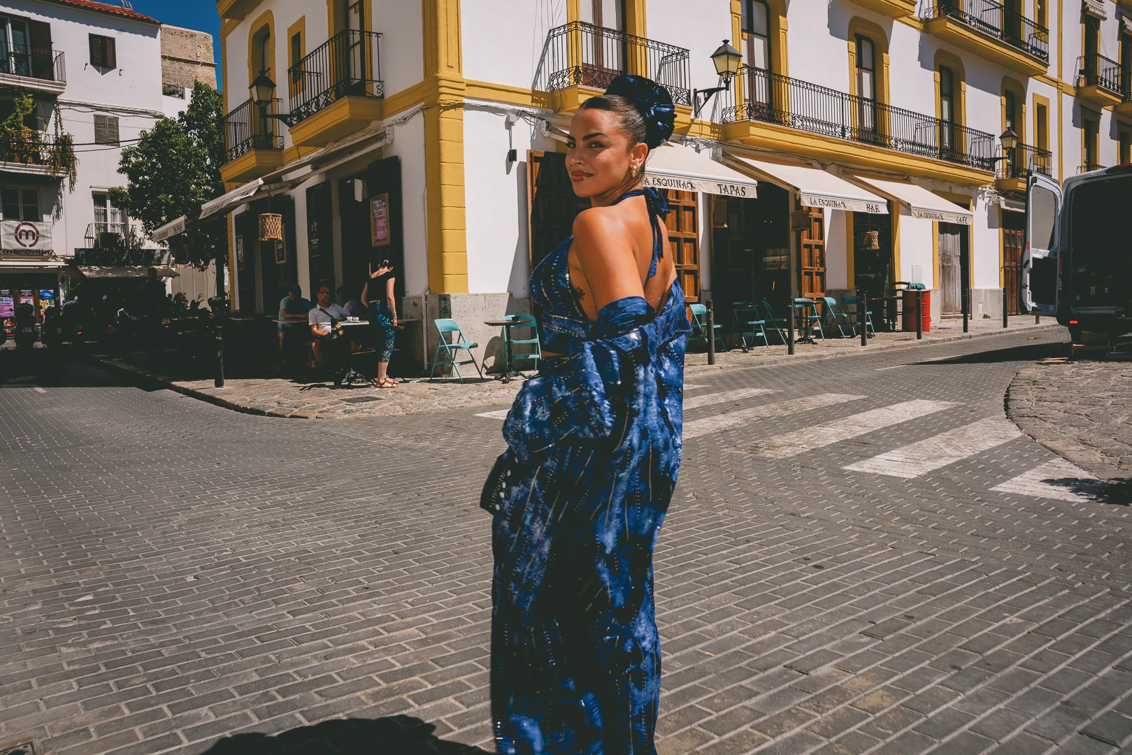 'Atlantis' LOUNGE SET Crop Top - Midnight Blue - Image 11