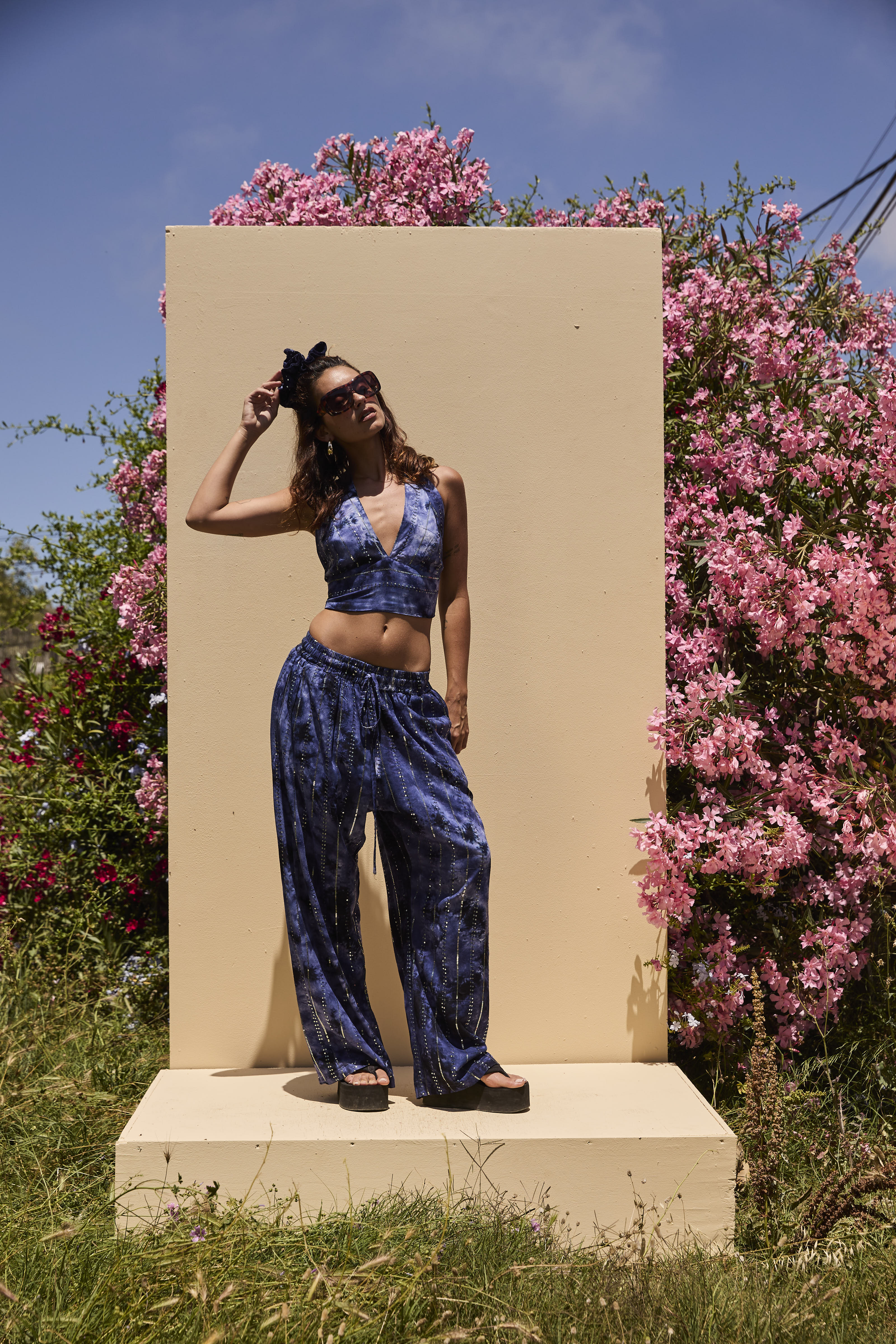 'Atlantis' LOUNGE SET Crop Top - Midnight Blue - Image 21