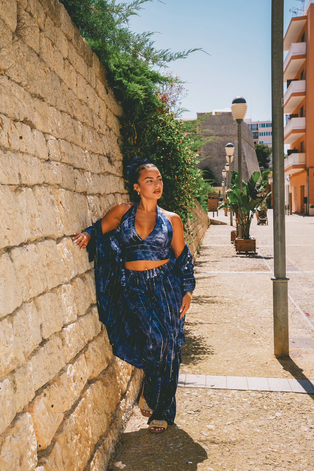 'Atlantis' LOUNGE SET Crop Top - Midnight Blue - Image 8