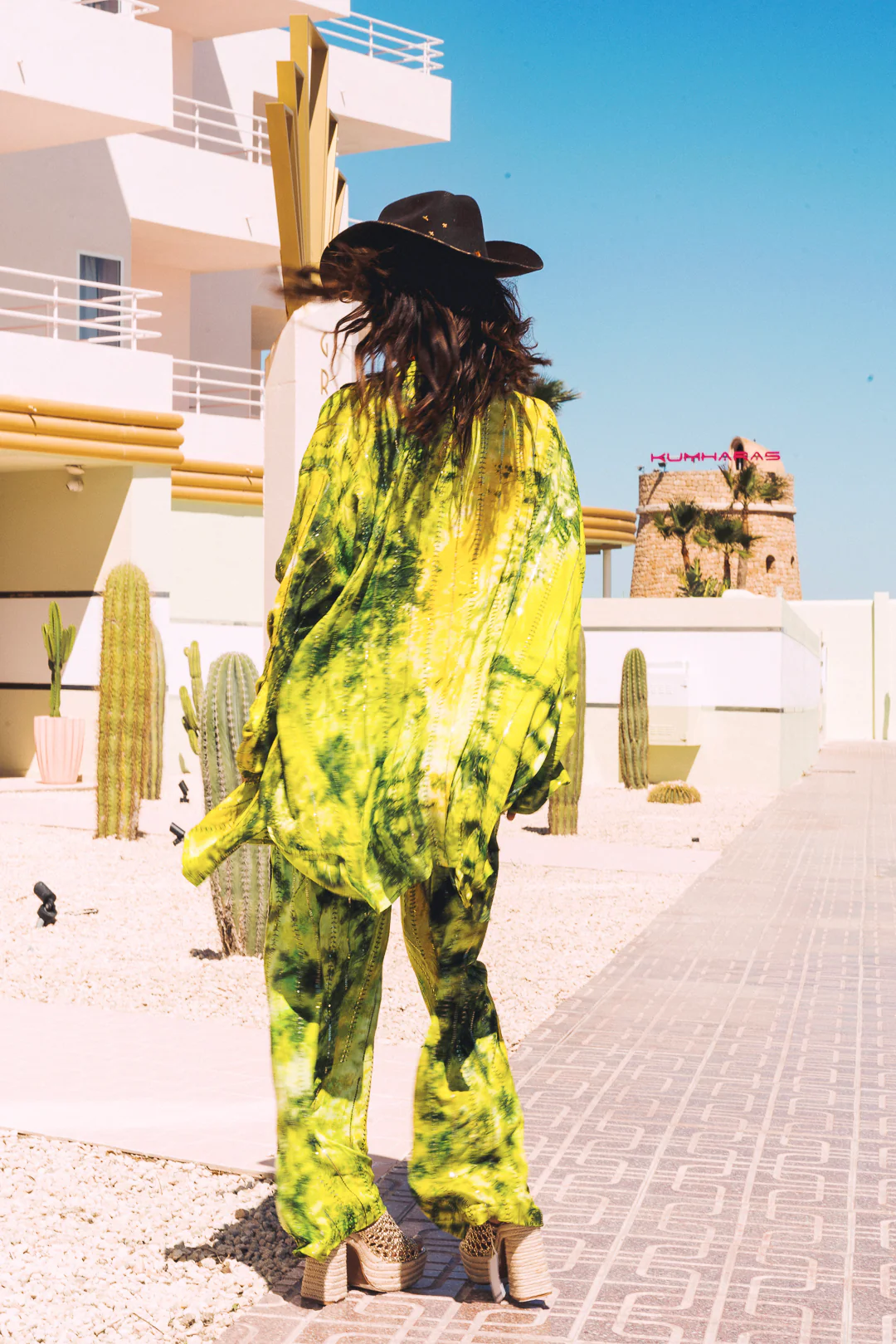 'Eivissa' LOUNGE SET Crop Top - Fluro - Image 3