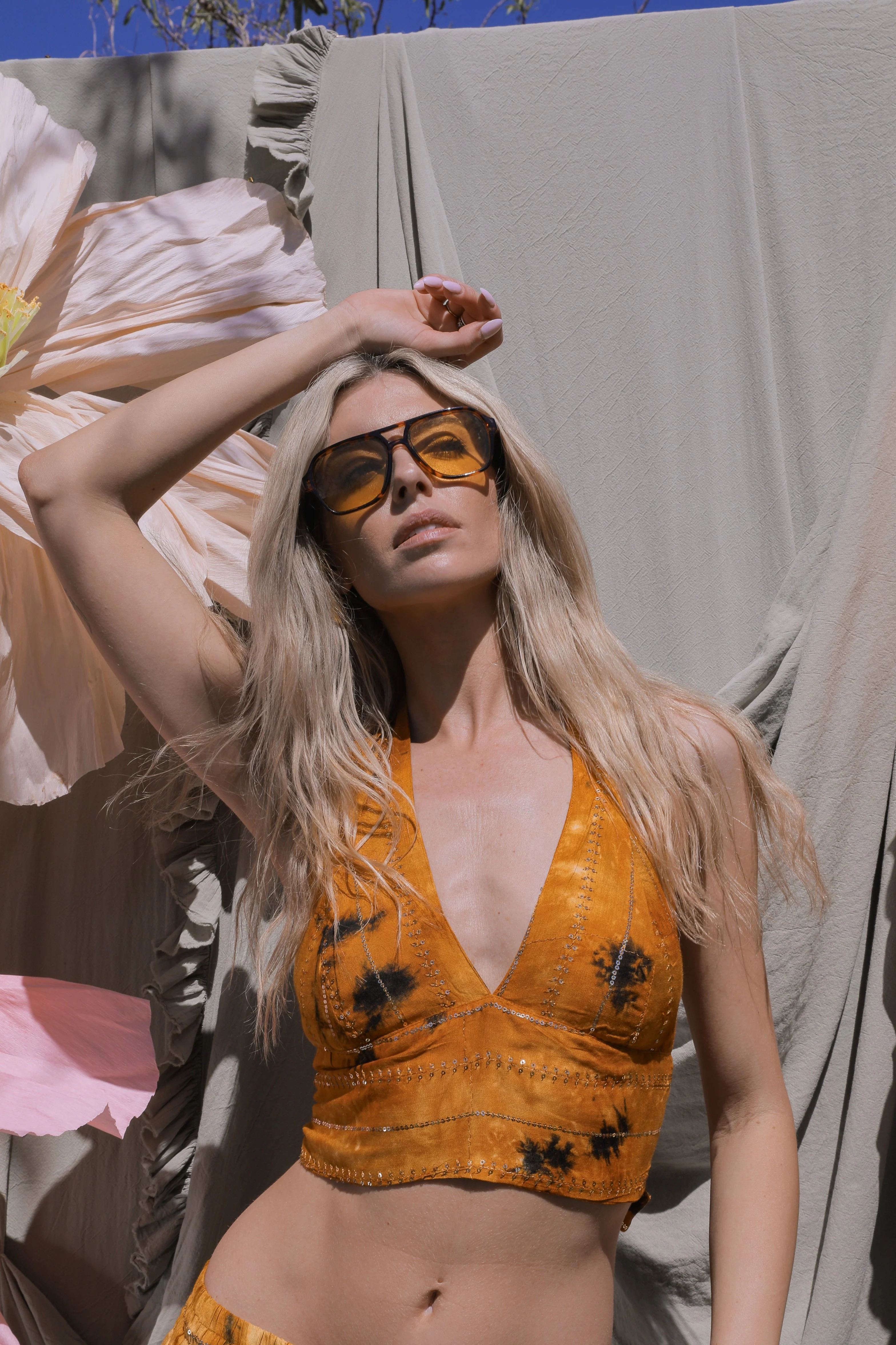 'Benirras' LOUNGE SET Shirt - Orange - Image 16