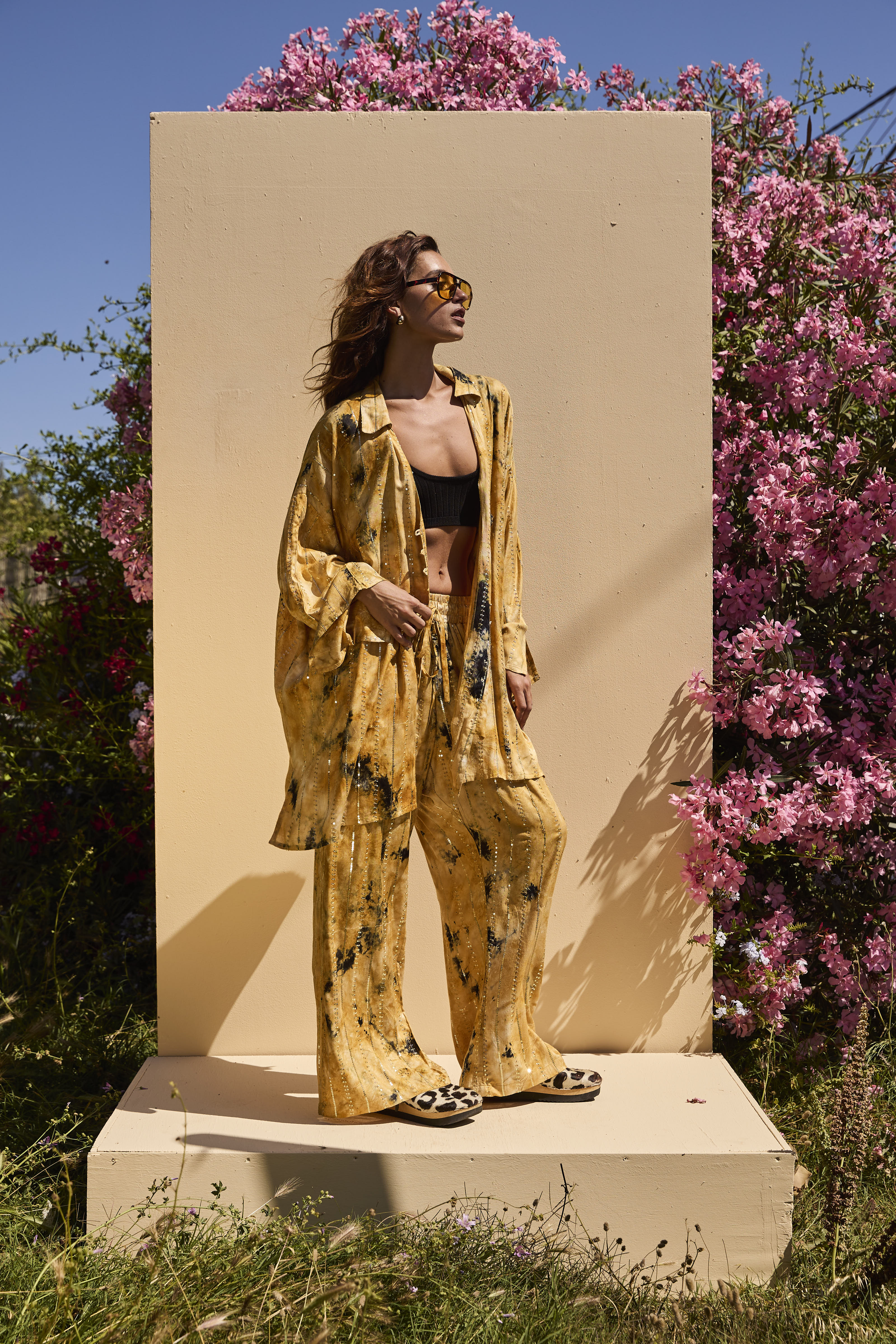'Formentera' LOUNGE SET Shirt - Beige - Image 4