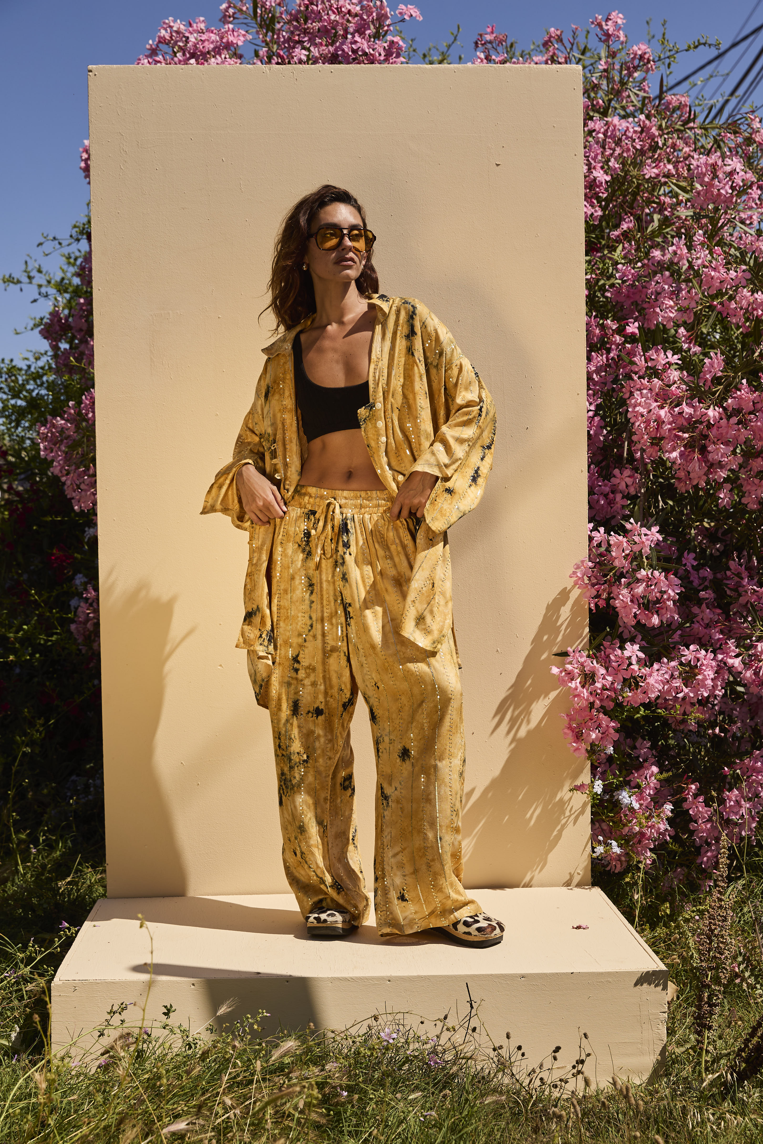 'Formentera' LOUNGE SET Shirt - Beige - Image 5