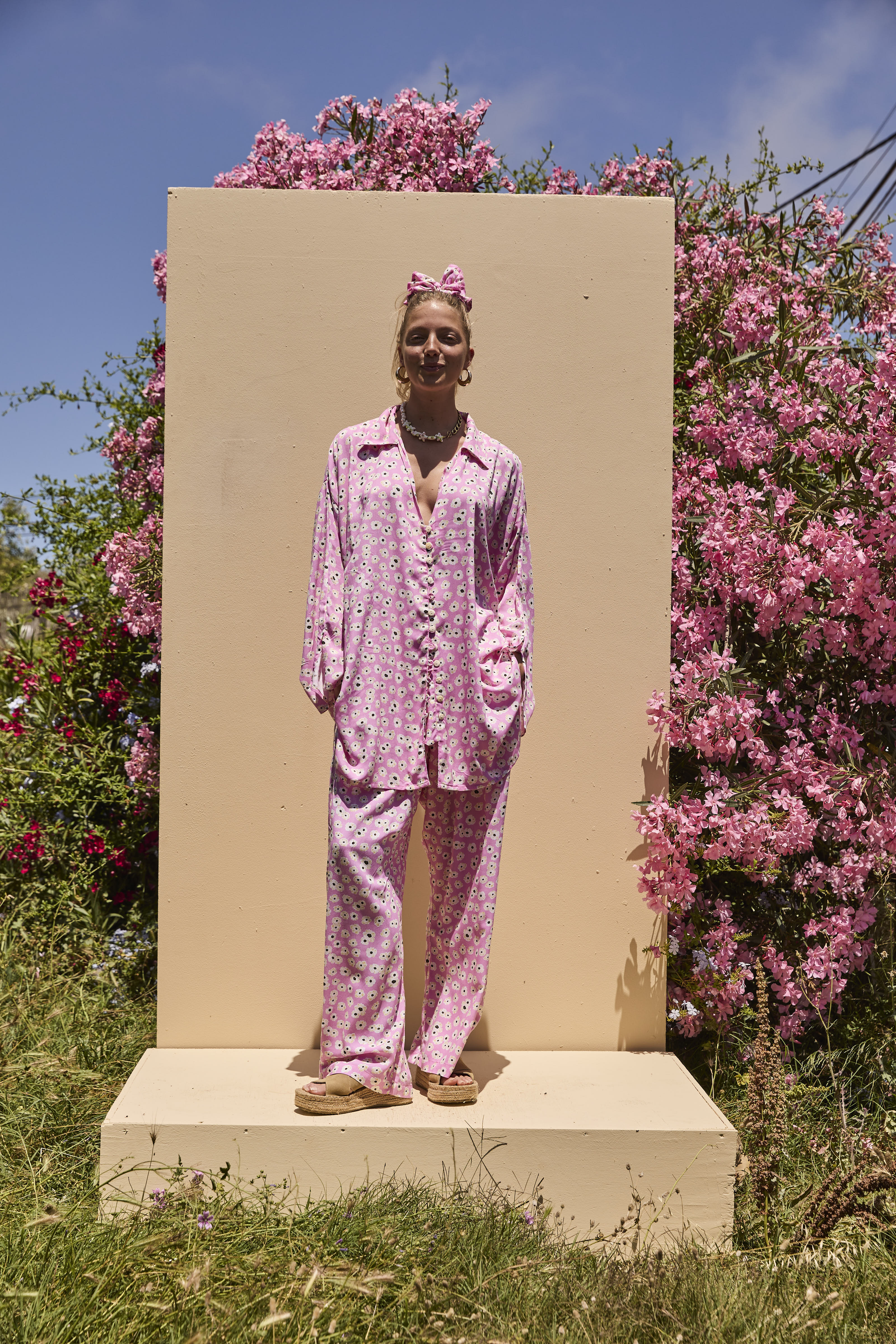 LOUNGE SET Shirt - Pink Posy - Image 12