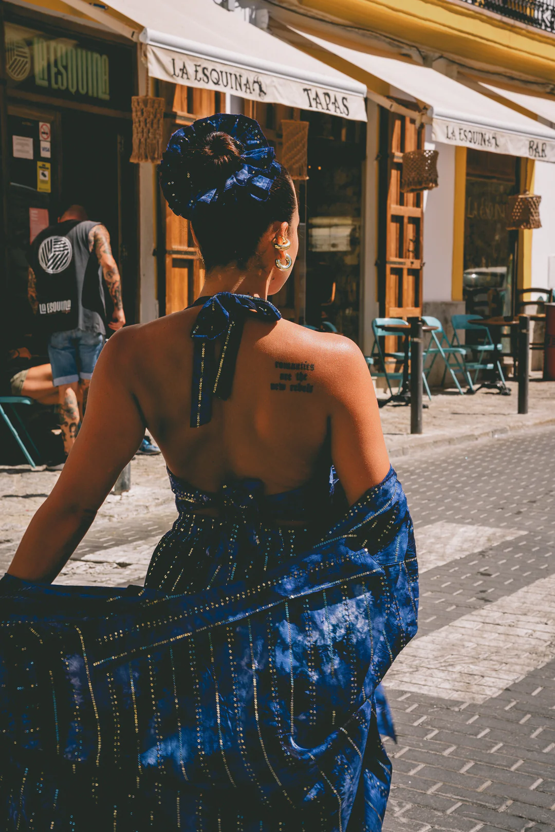 'Atlantis' LOUNGE SET Crop Top - Midnight Blue - Image 13