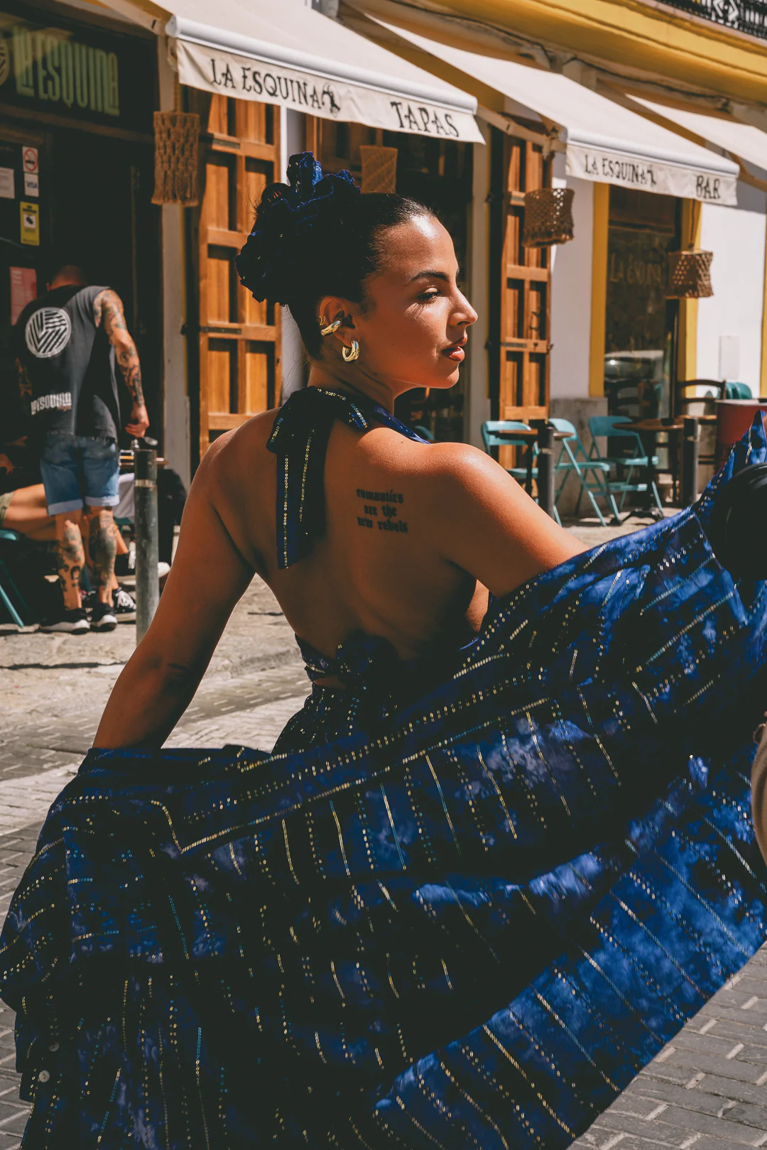 'Atlantis' LOUNGE SET Crop Top - Midnight Blue - Image 12
