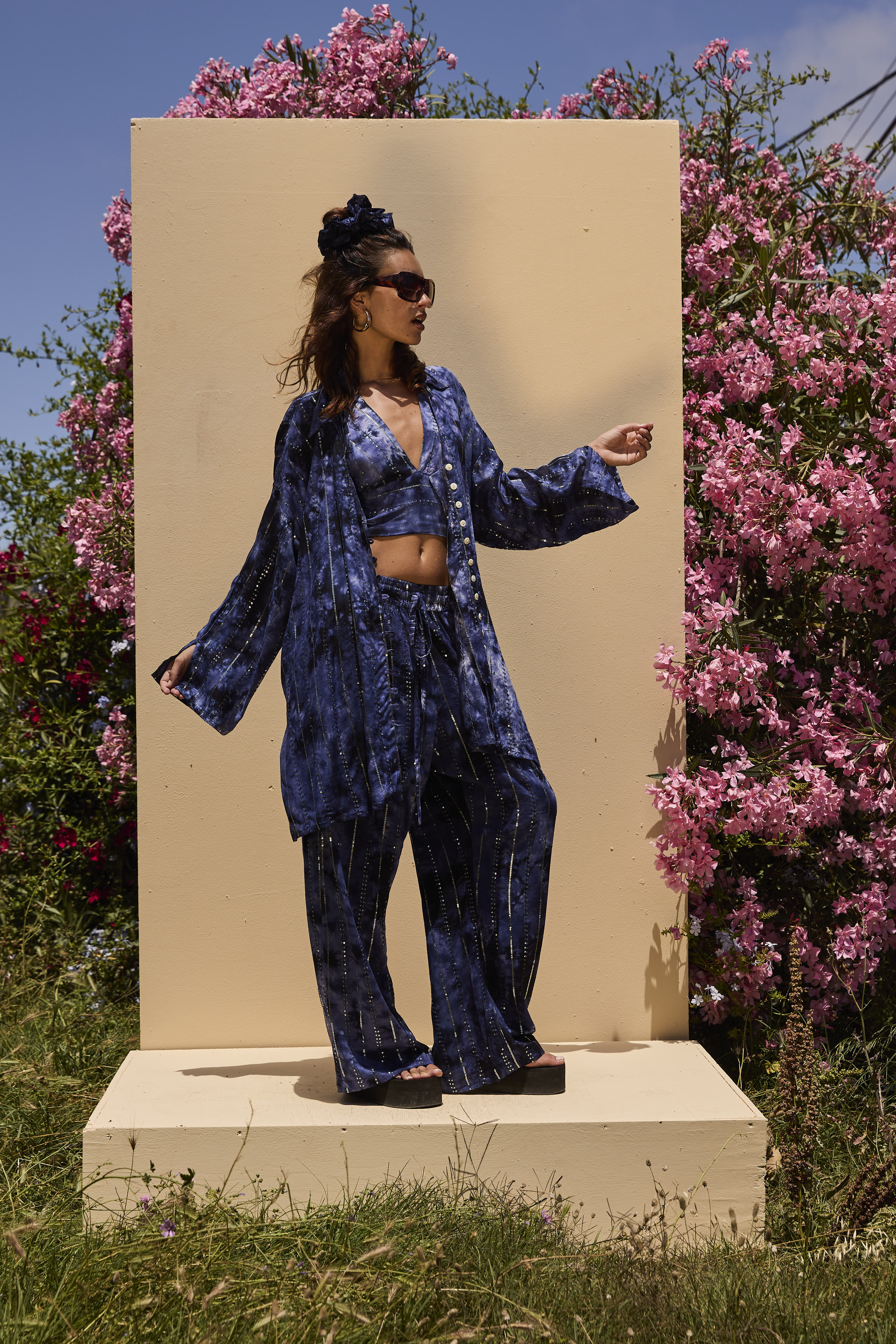 'Atlantis' LOUNGE SET Shirt - Midnight Blue - Image 3