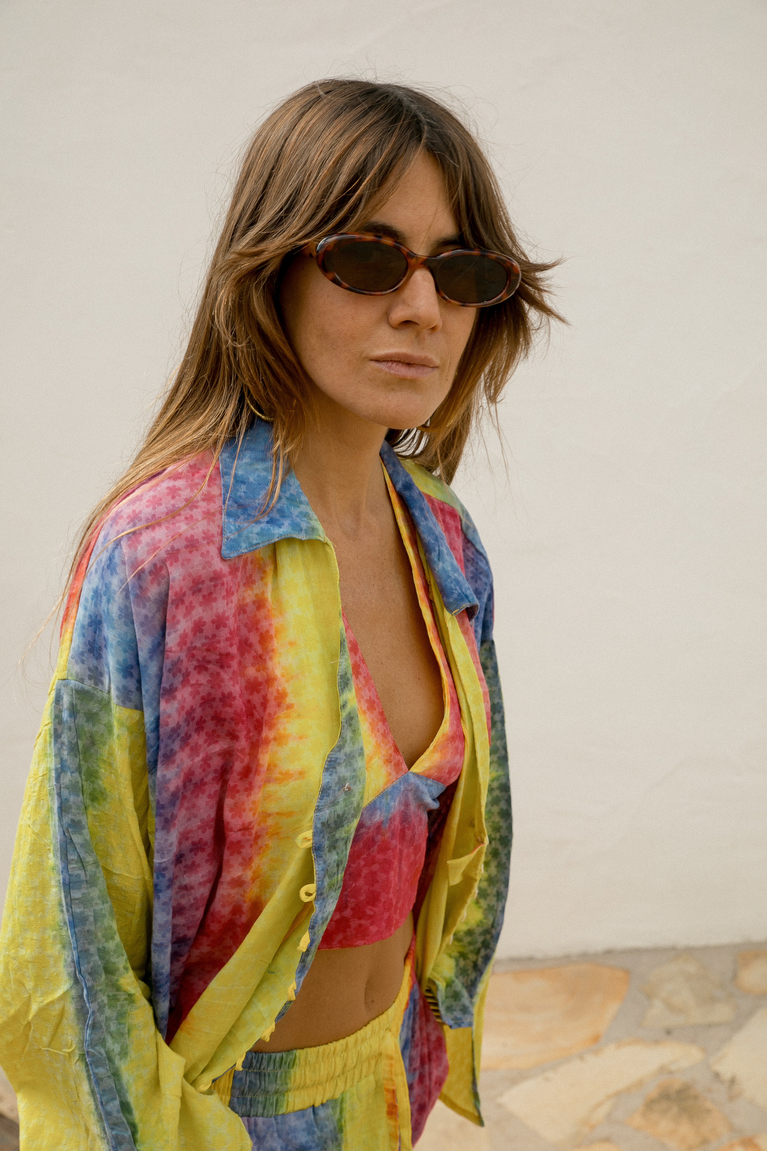 LOUNGE SET Shirt - Yellow Tye die - Image 2