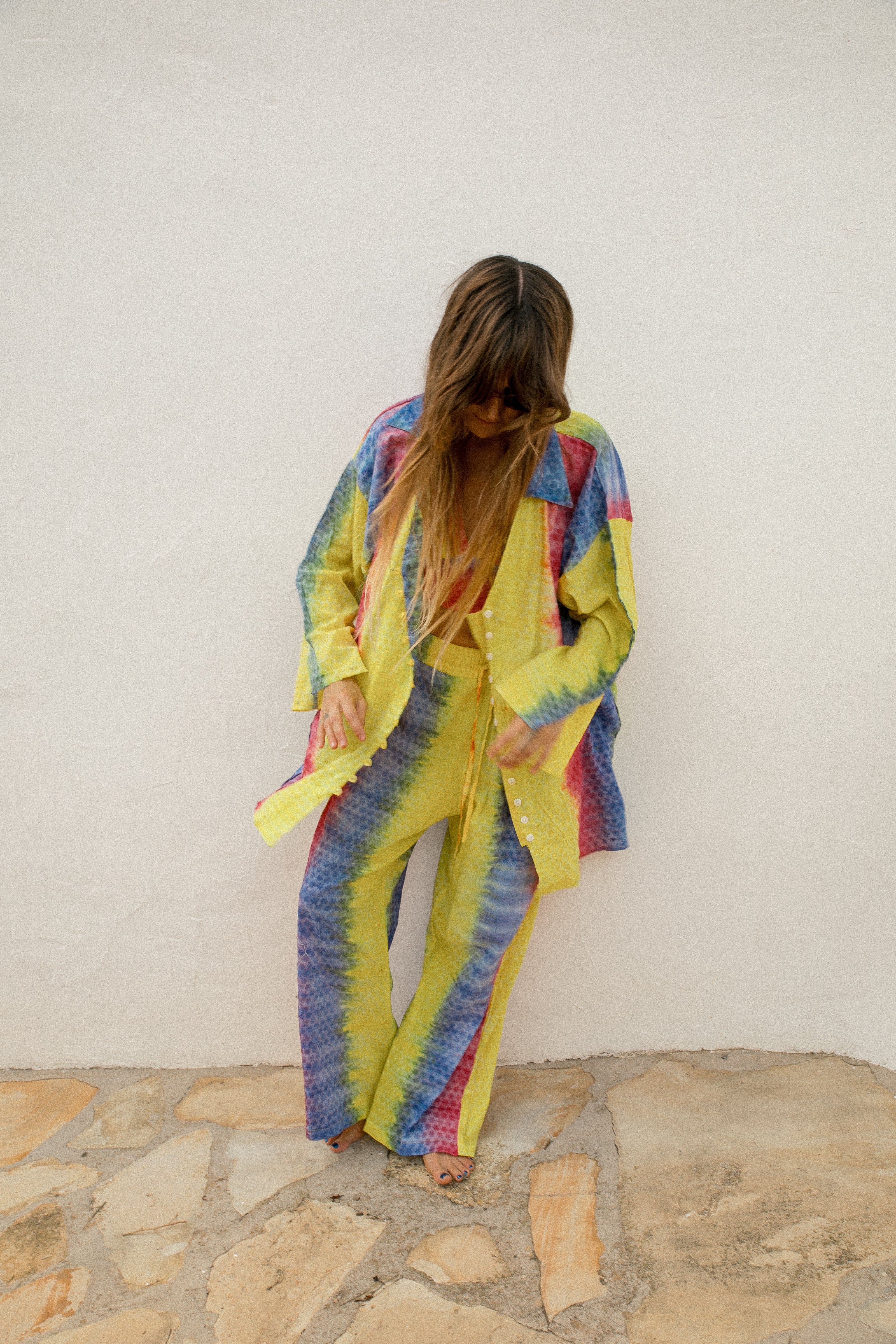 LOUNGE SET Shirt - Yellow Tye die - Image 4