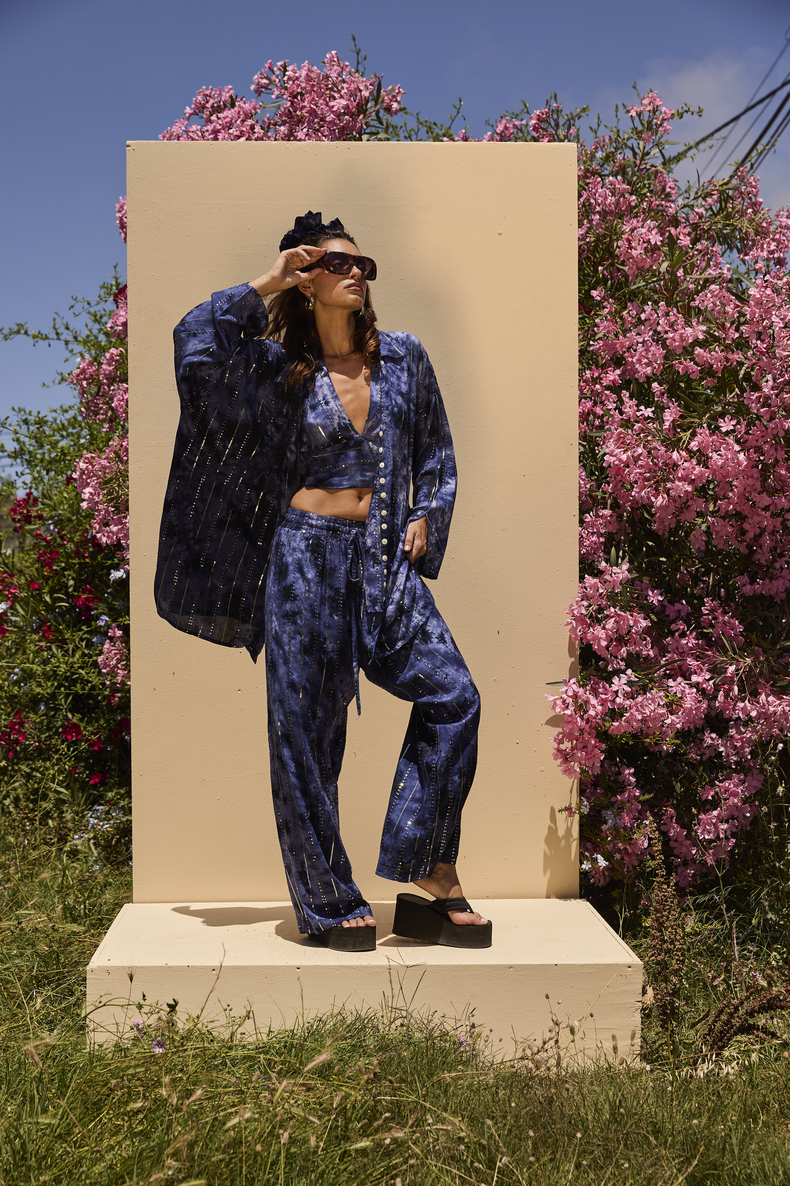 'Atlantis' LOUNGE SET Trousers - Midnight Blue - Image 4