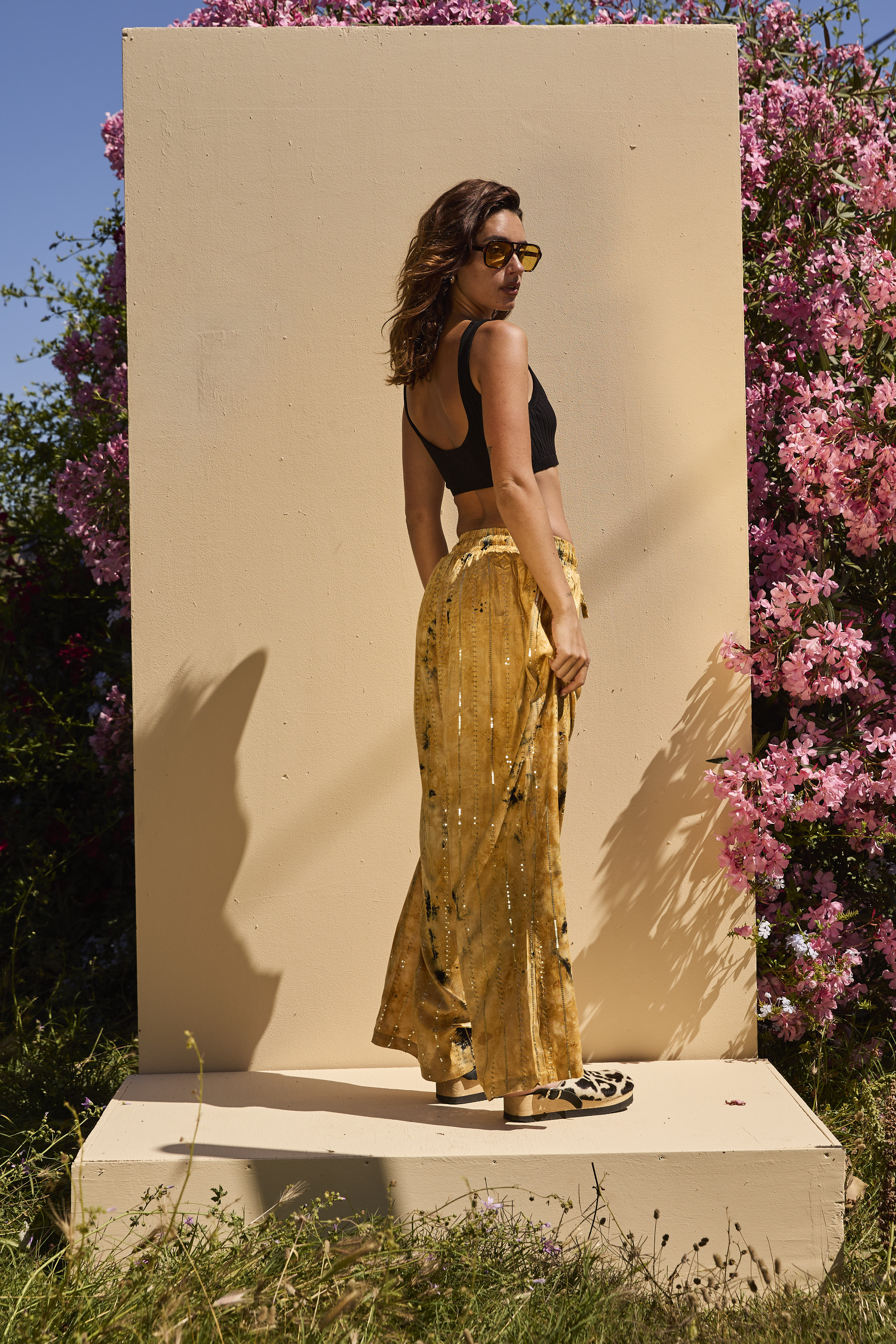 'Formentera' LOUNGE SET Trousers - Beige/Gold - Image 14