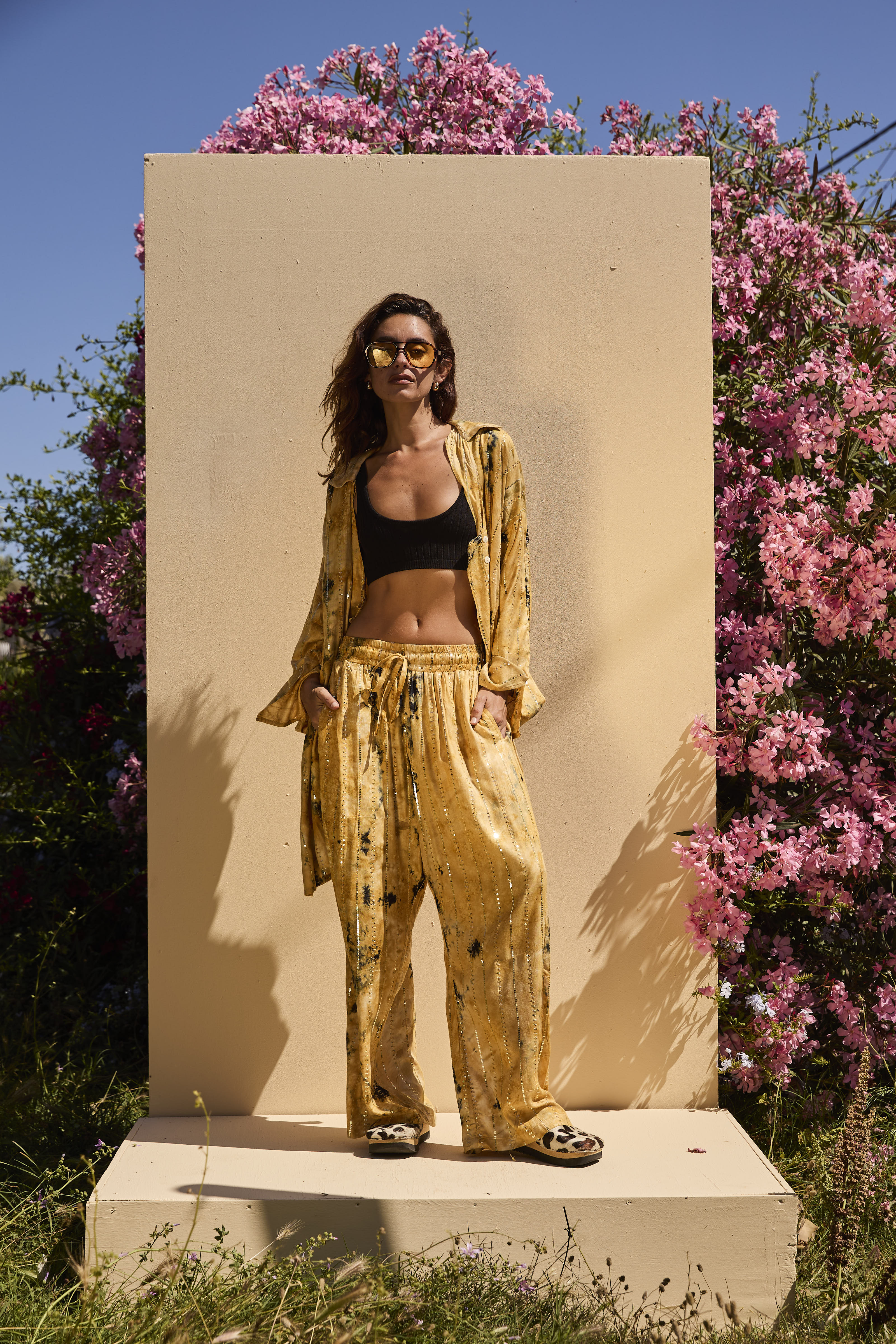 'Formentera' LOUNGE SET Trousers - Beige/Gold - Image 20
