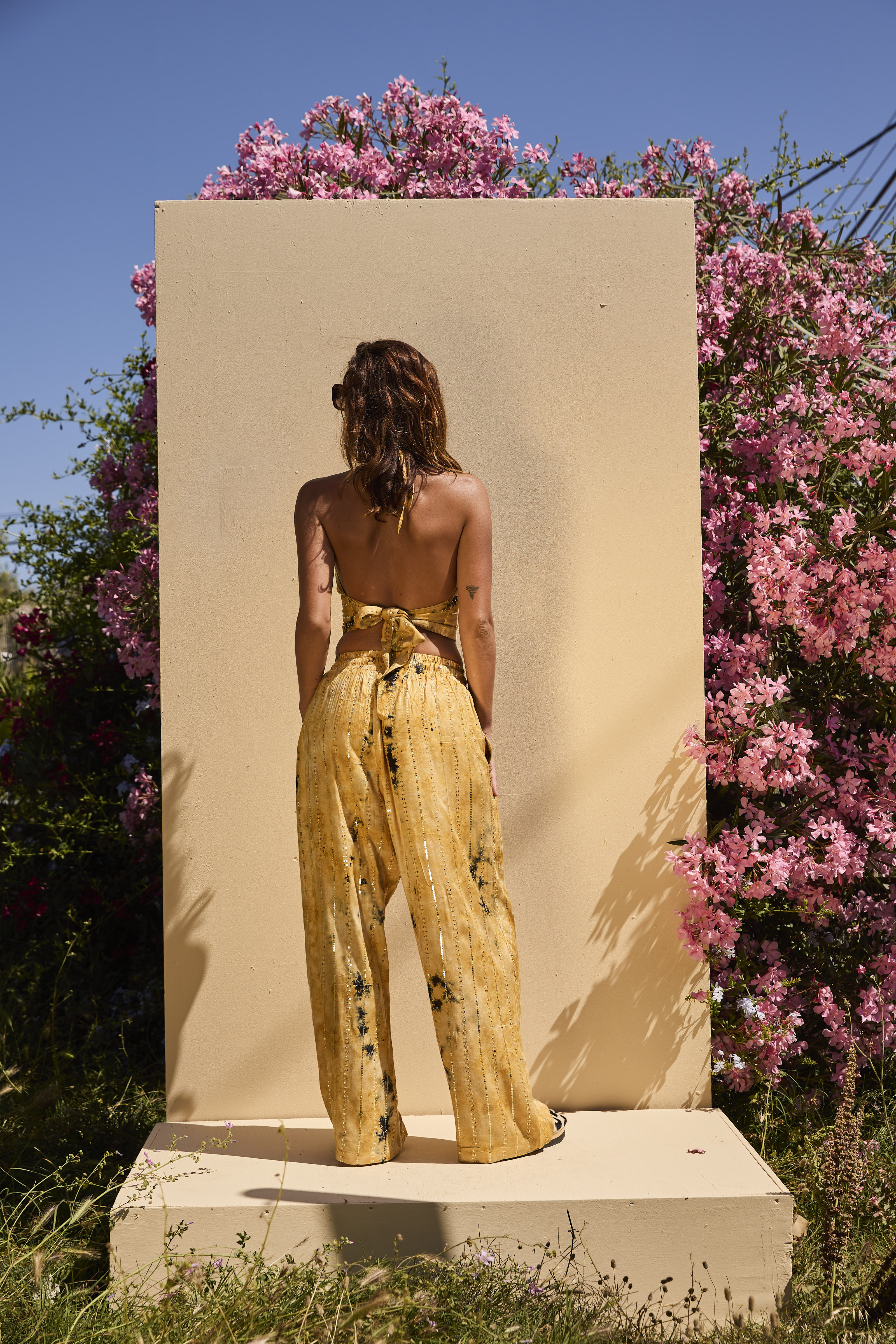 'Formentera' LOUNGE SET Trousers - Beige/Gold - Image 7