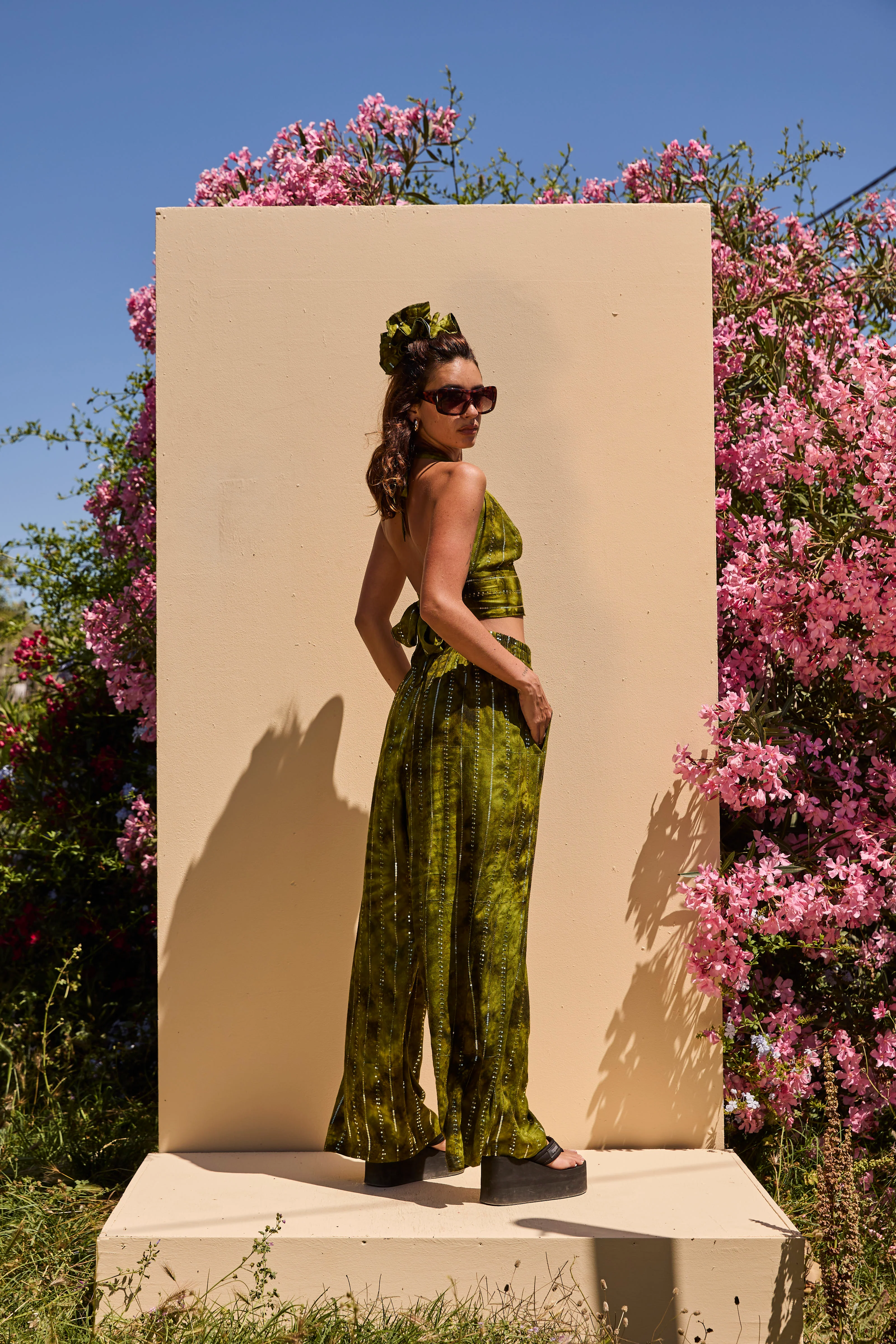 'Es Vedra' LOUNGE SET Trousers - Green - Image 5
