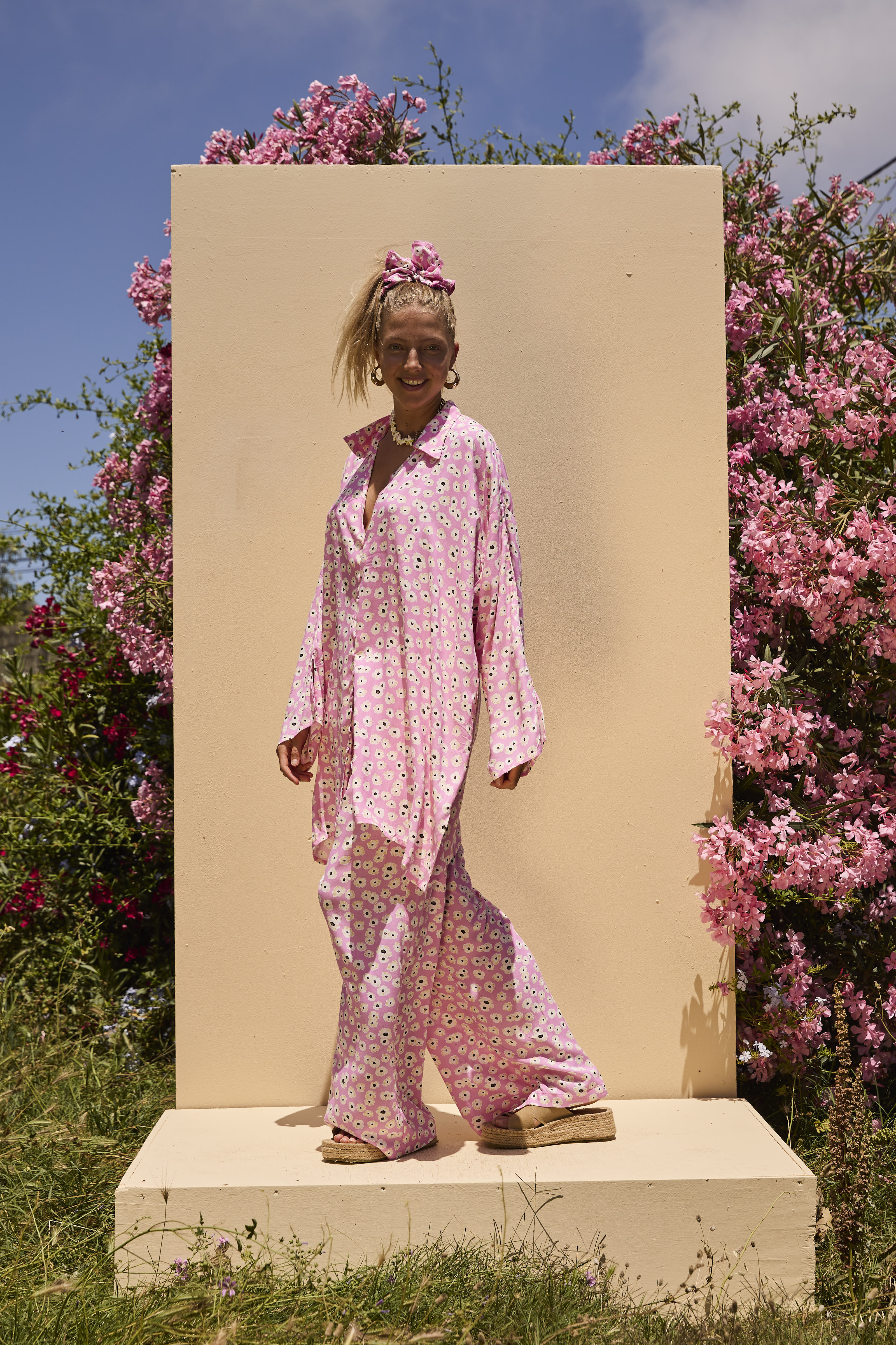 LOUNGE SET Shirt - Pink Posy - Image 17
