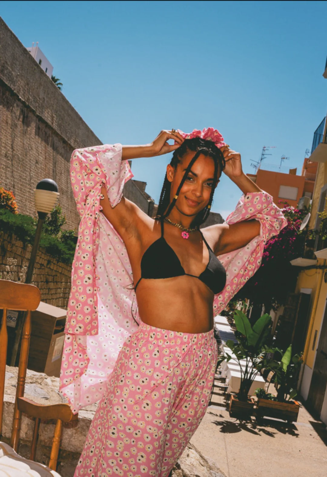 LOUNGE SET Shirt - Pink Posy - Image 3