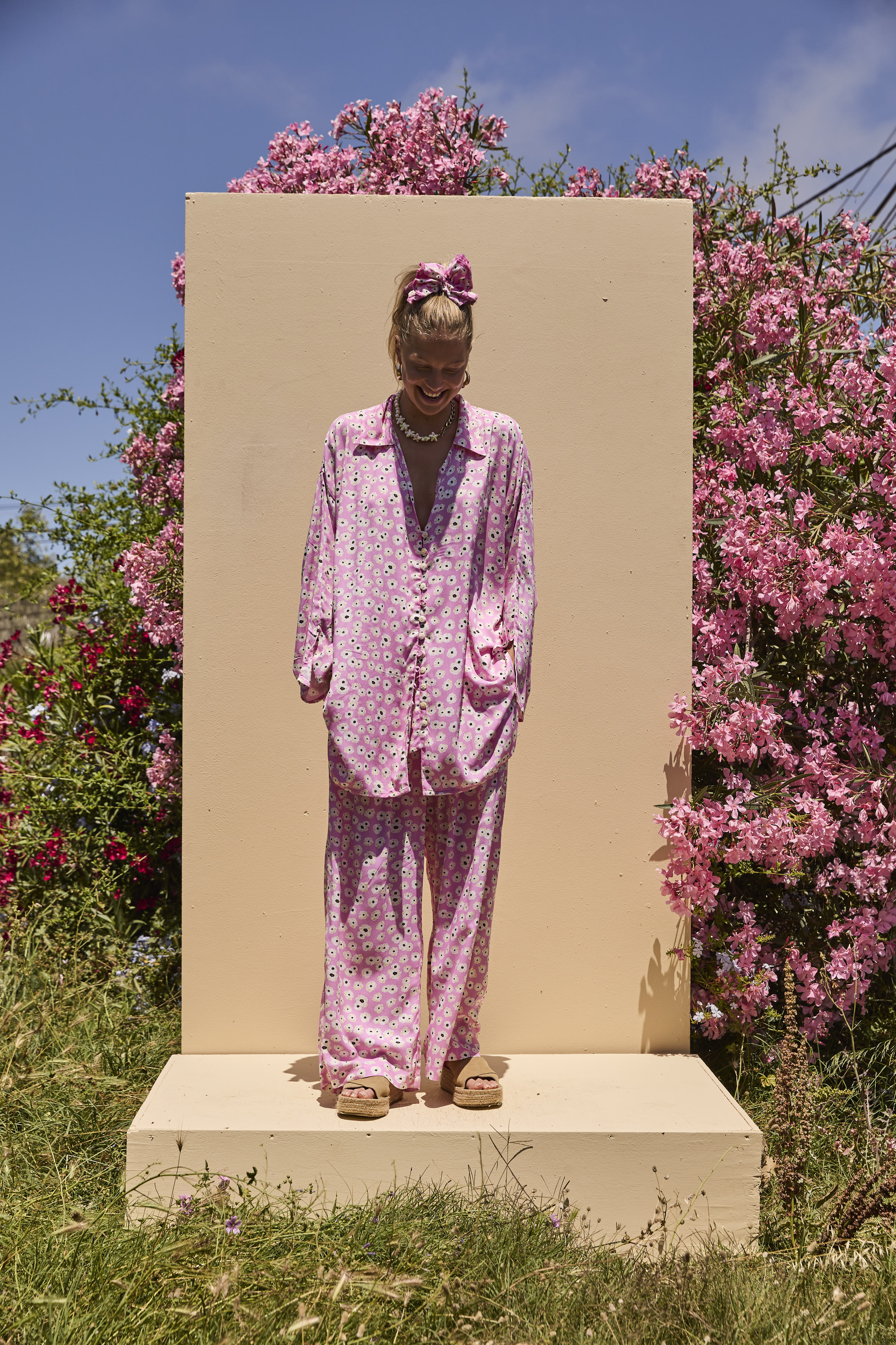 LOUNGE SET Shirt - Pink Posy - Image 14