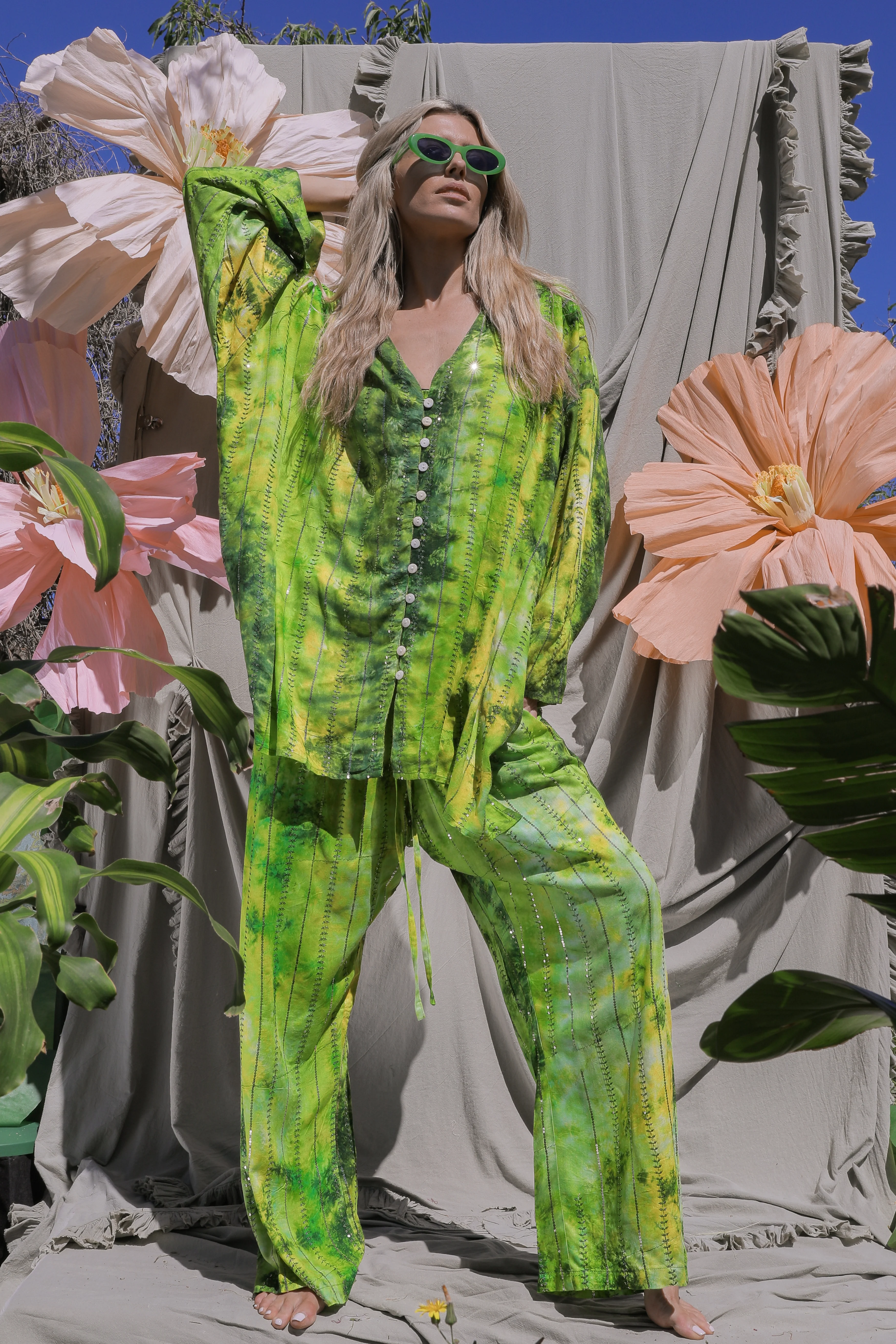 'Eivissa' LOUNGE SET Trousers - Fluro - Image 15
