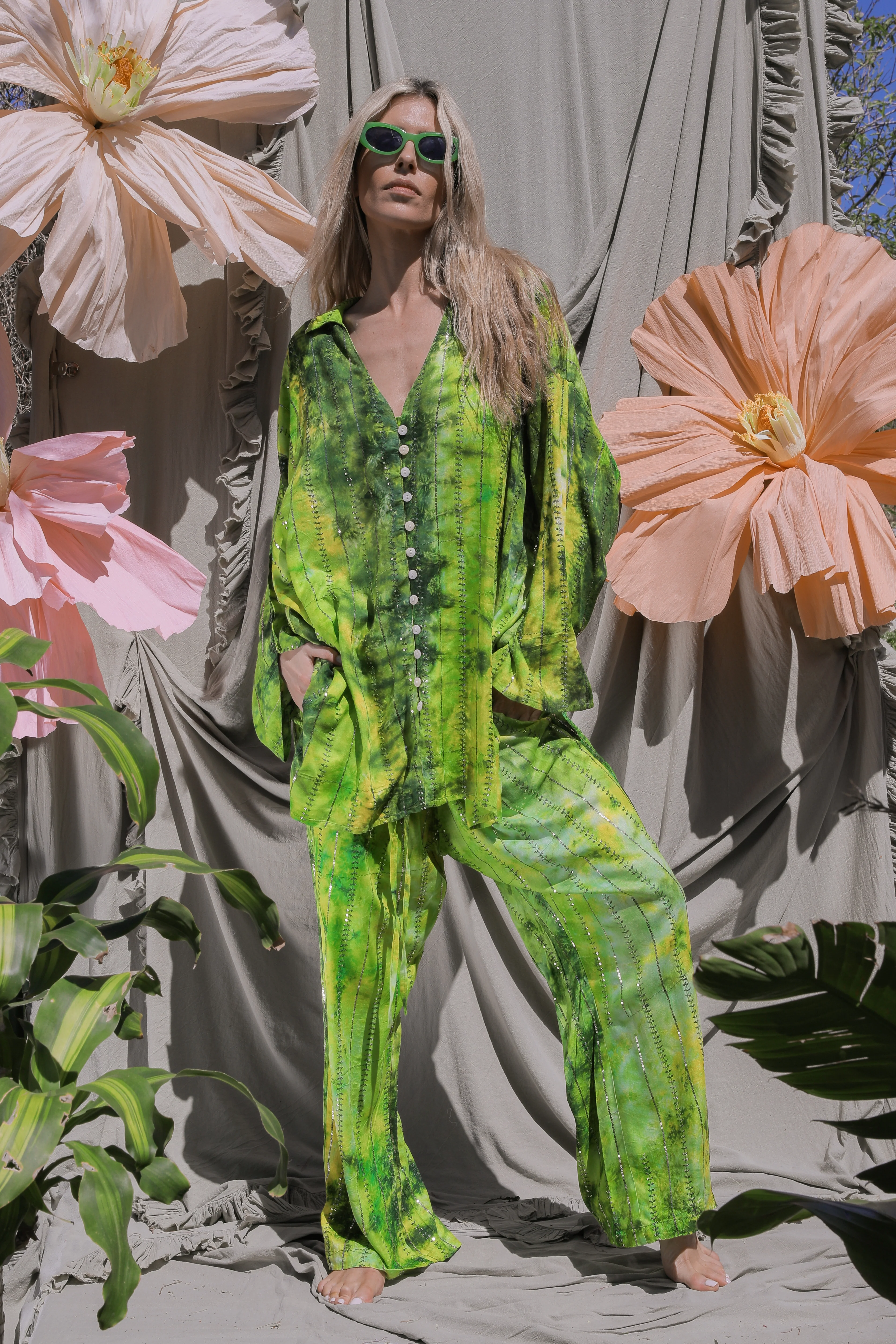 'Eivissa' LOUNGE SET Trousers - Fluro - Image 16