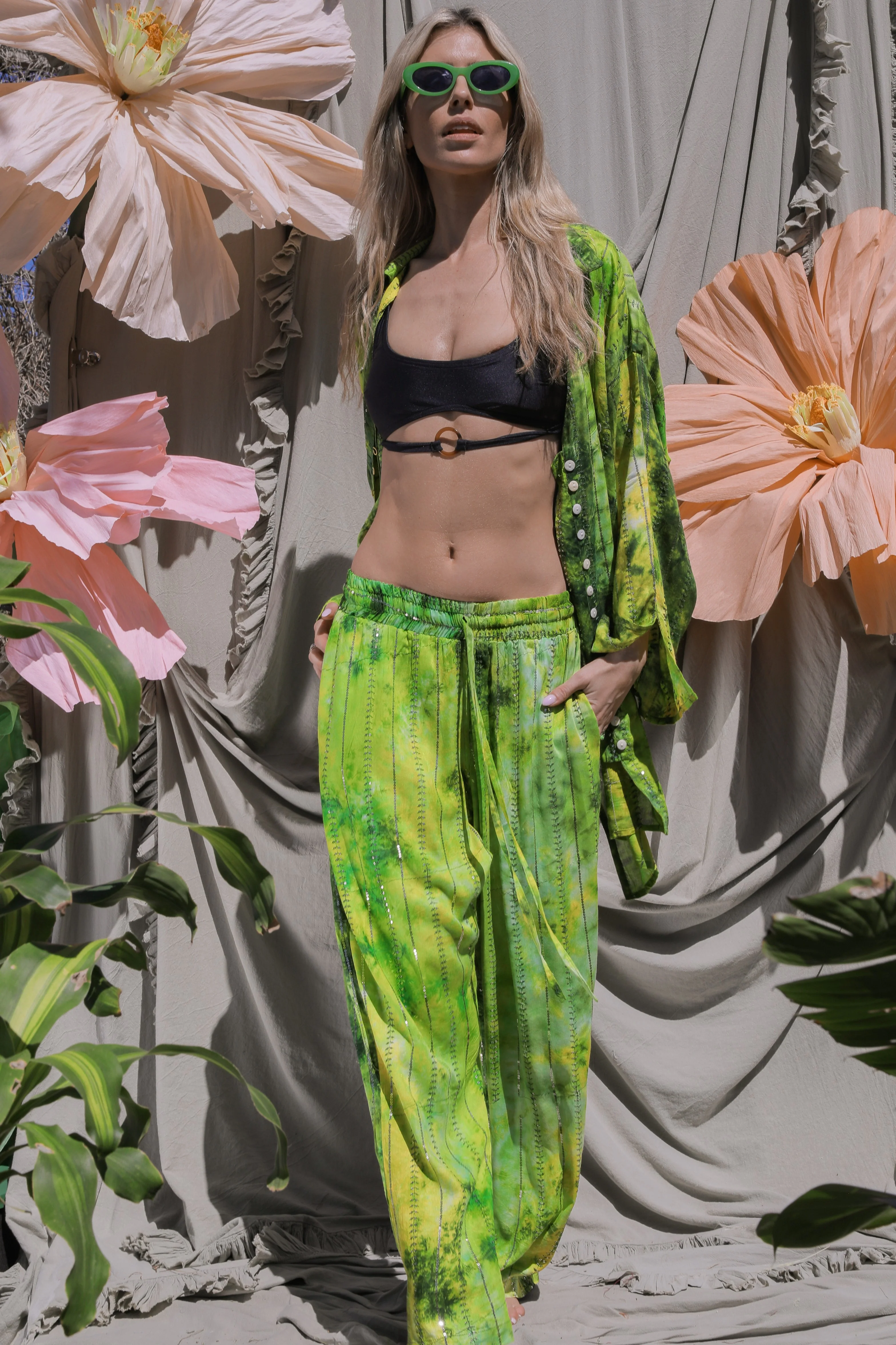'Eivissa' LOUNGE SET Trousers - Fluro - Image 9