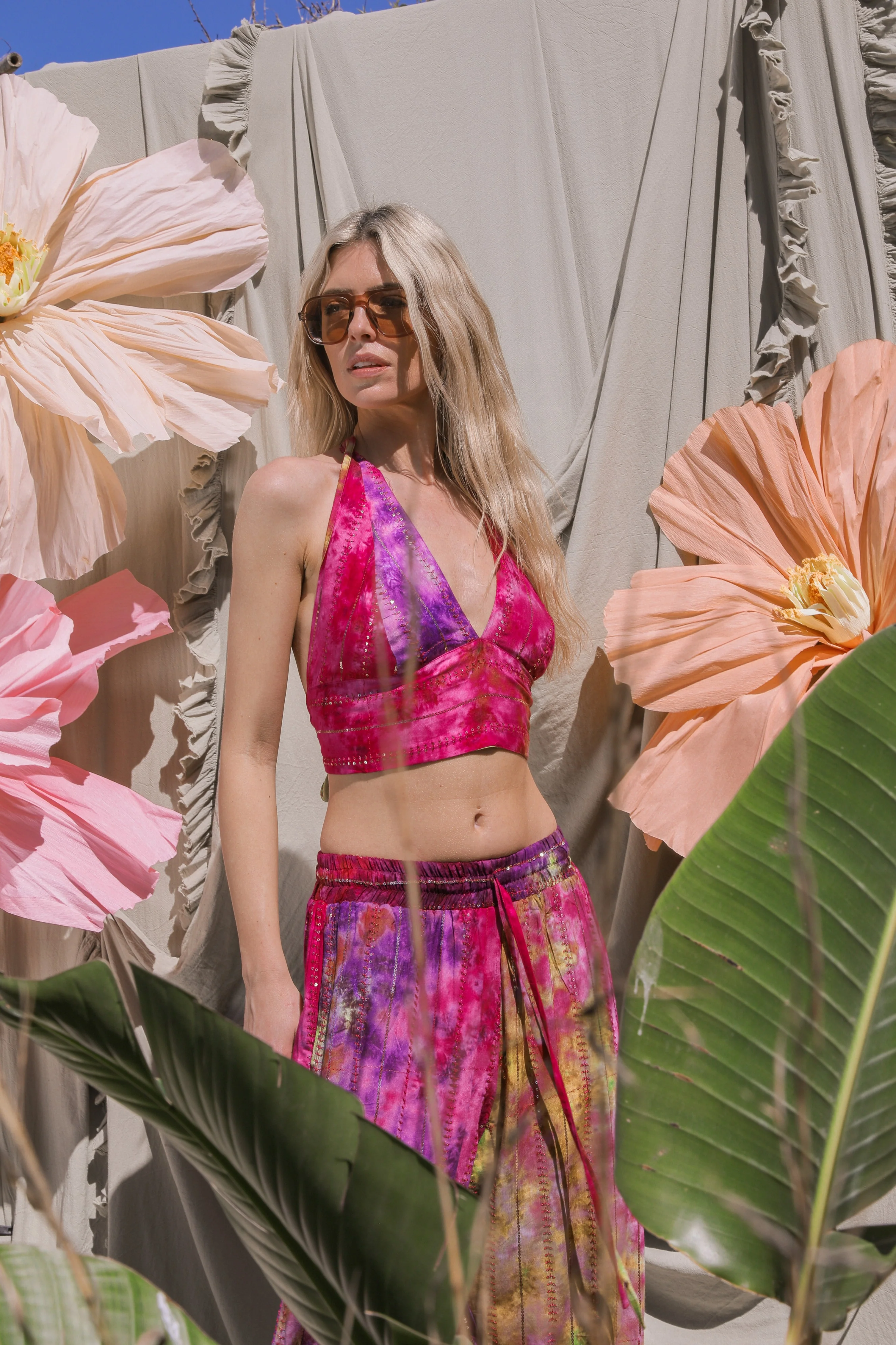 'Bora Bora' LOUNGE SET Trousers - Multi Tiedye - Image 3