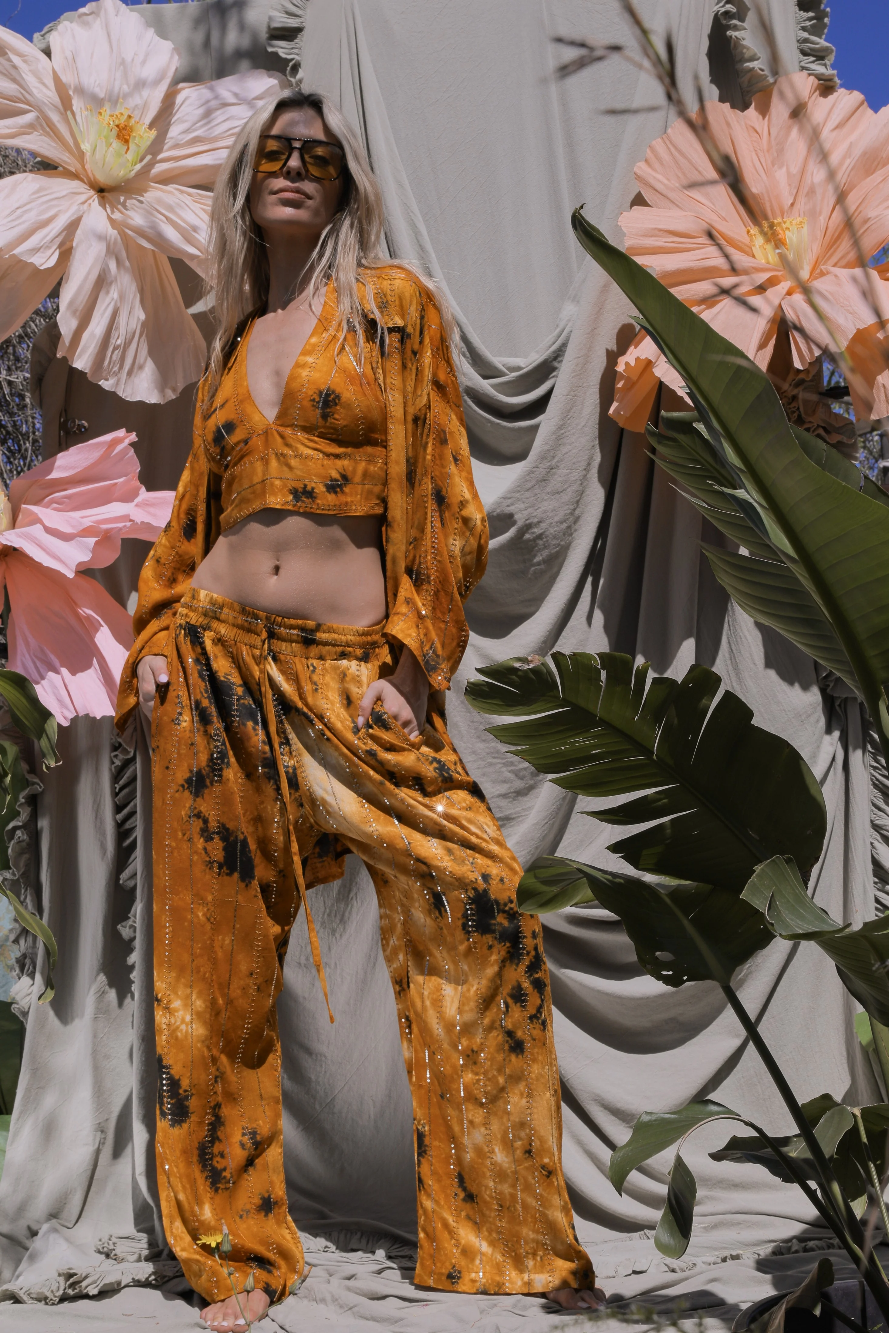 'Benirras' LOUNGE SET Shirt - Orange - Image 12