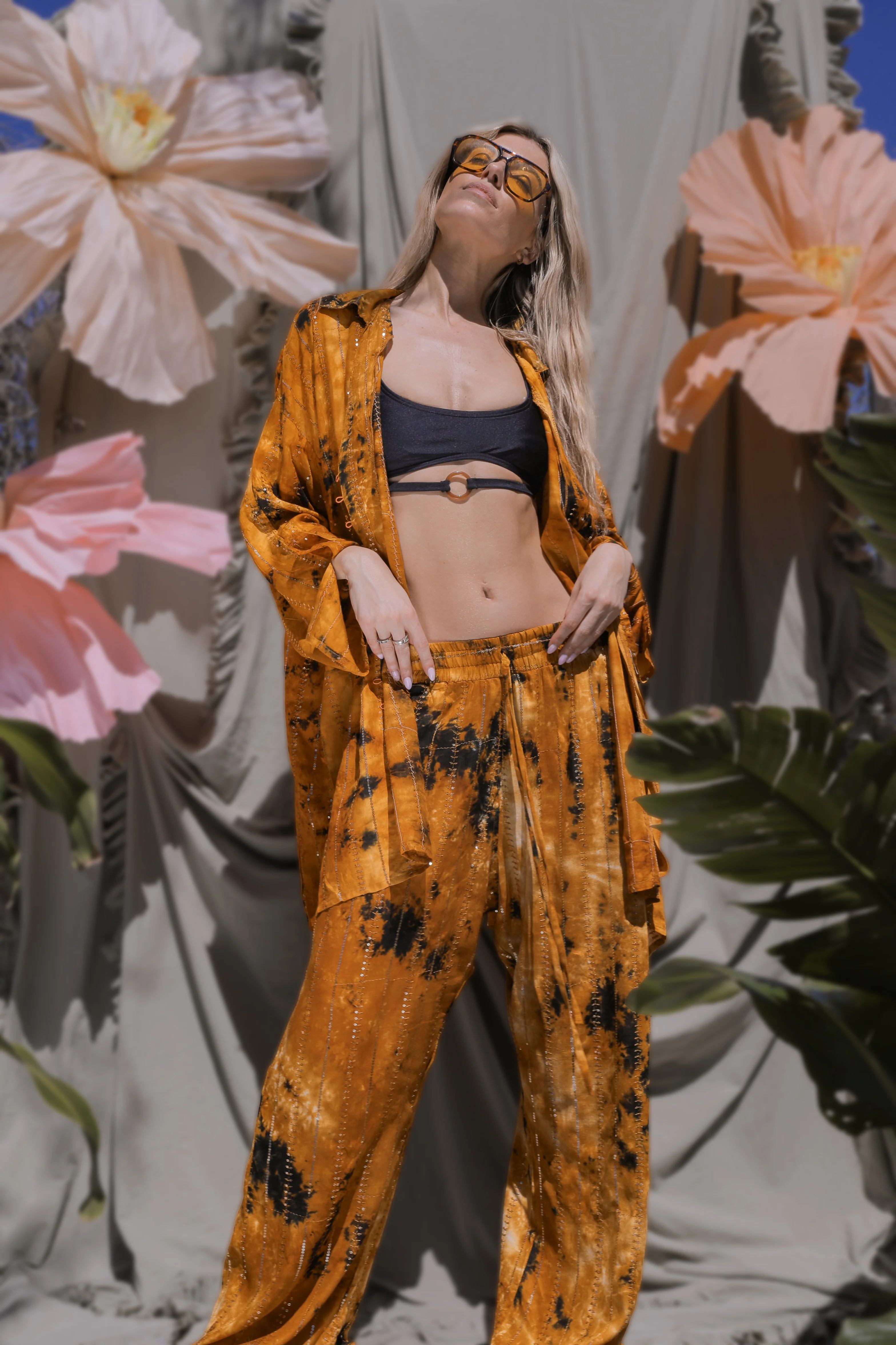 'Benirras' LOUNGE SET Shirt - Orange - Image 13
