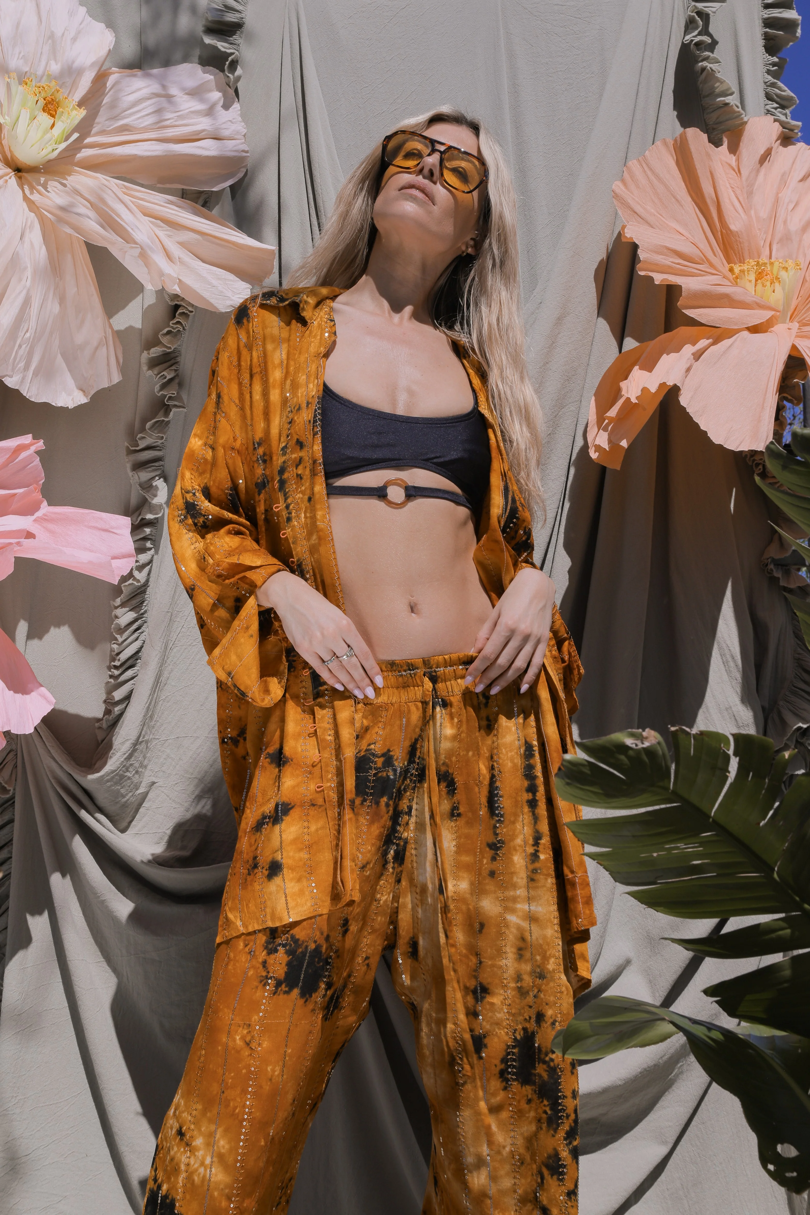 'Benirras' LOUNGE SET Shirt - Orange - Image 17